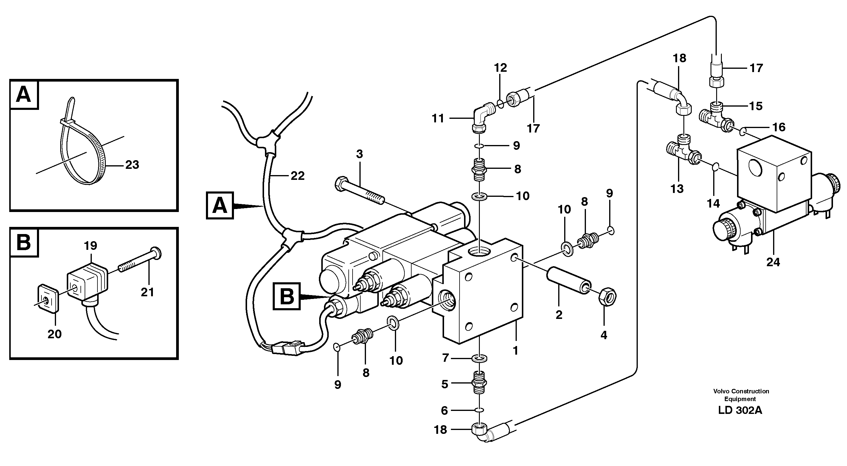 Hydraulic system, X3  14303049 — volvo parts diagram