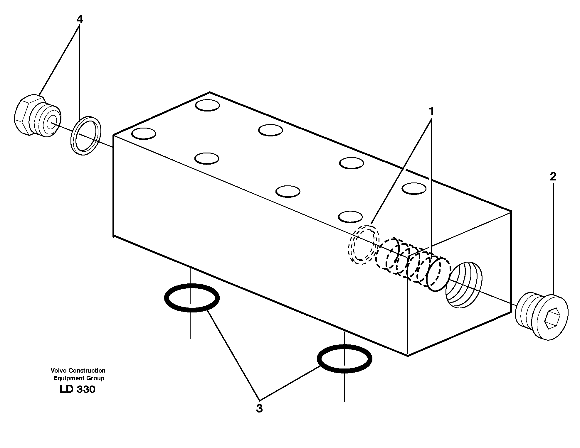 Float position valve  SER NO - 1624.  14303058 — volvo parts diagram