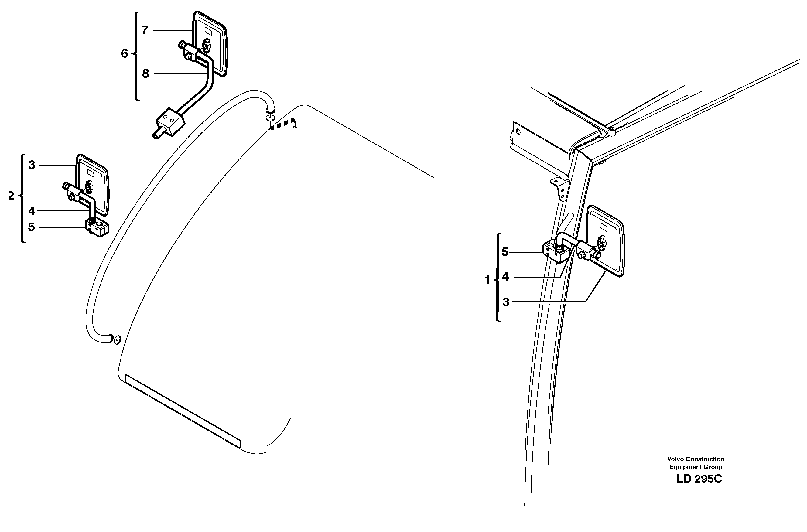 Rear view mirror — volvo parts diagram