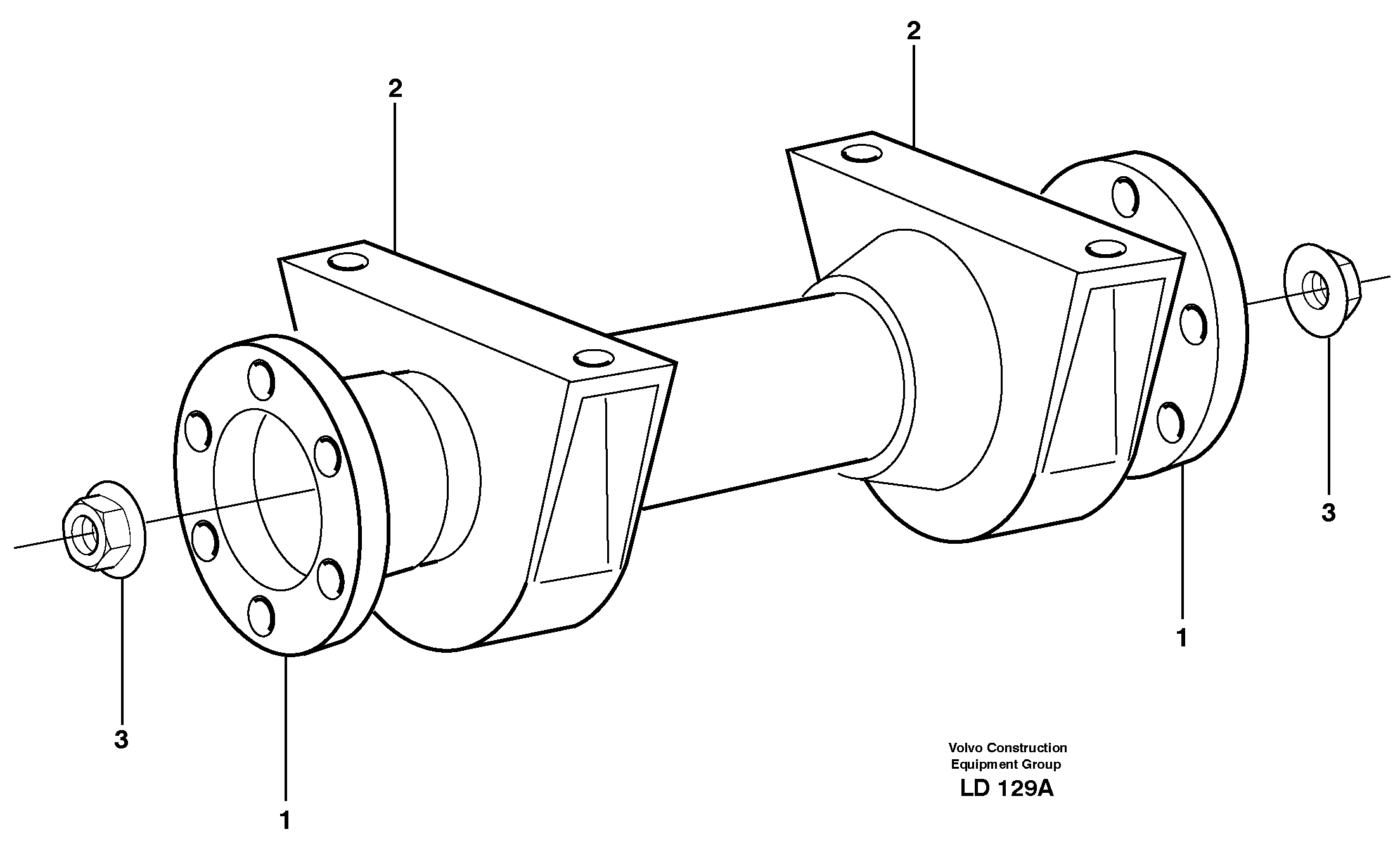 Propeller shaft — volvo parts diagram