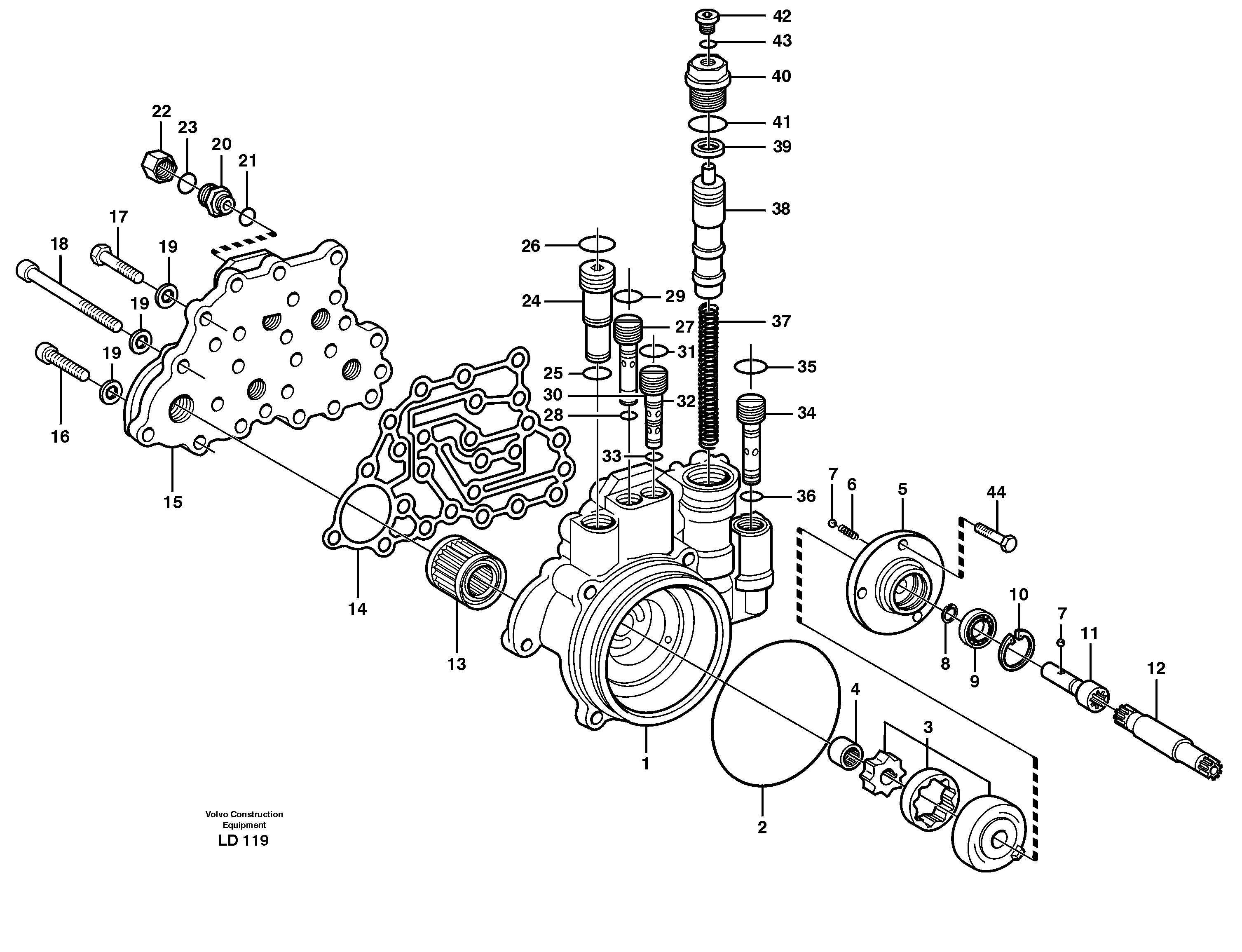 Rear axle, Gear shift sensor — volvo parts diagram