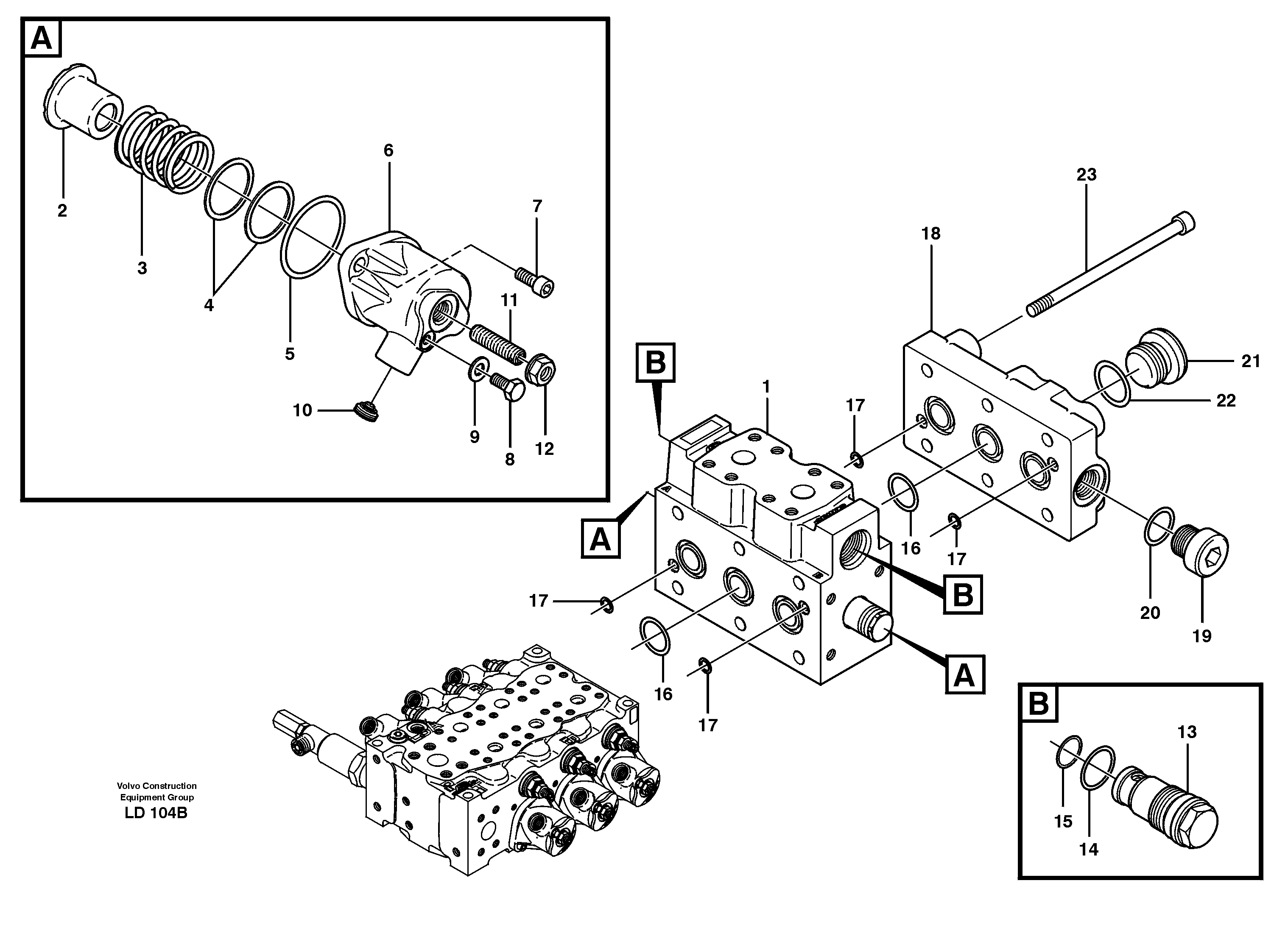 Control valve, transport — volvo parts diagram
