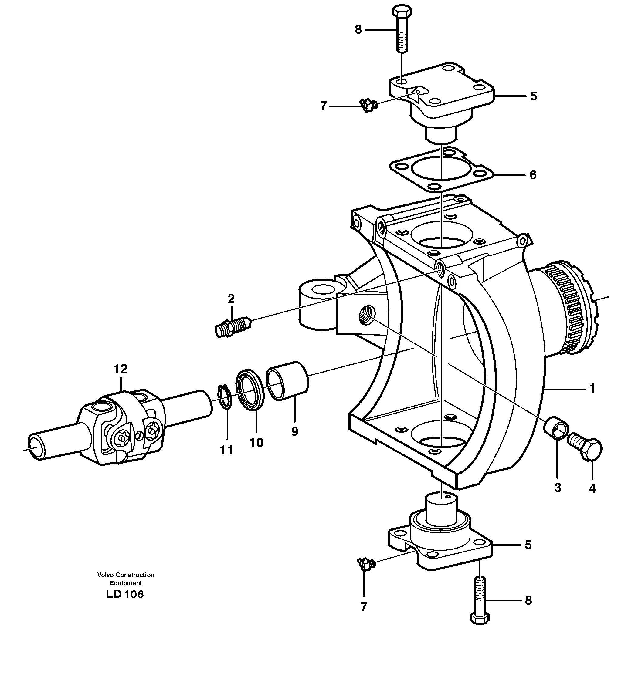 Front axle, Knuckle ret — volvo parts diagram