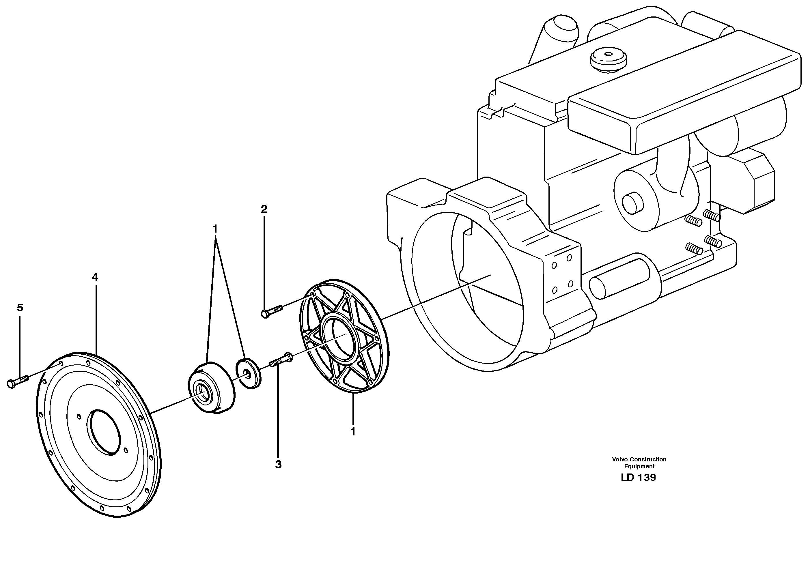 Drive for hydraulic pump — volvo parts diagram