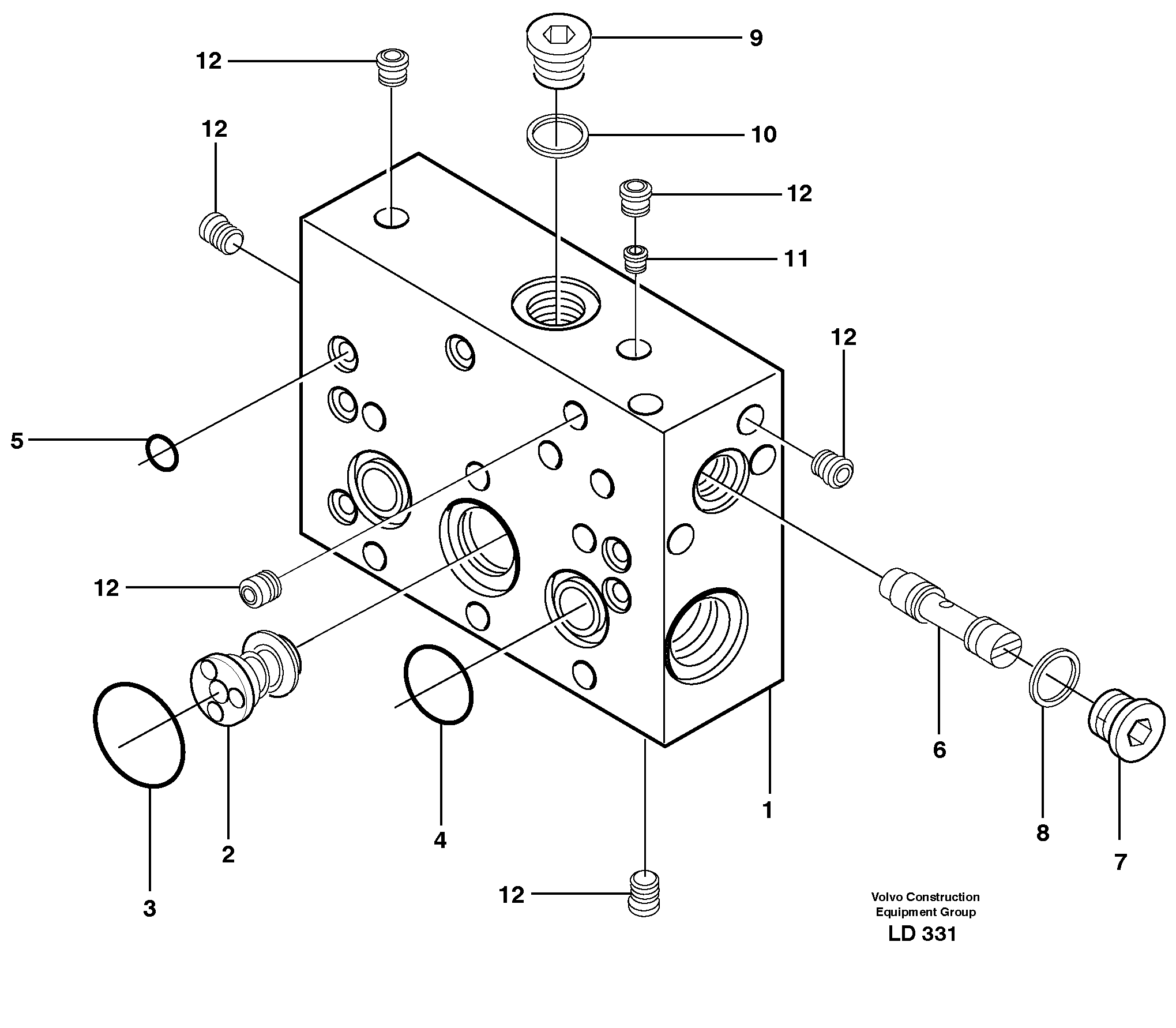 Intermediate housing  SER NO 1392 - — volvo parts diagram