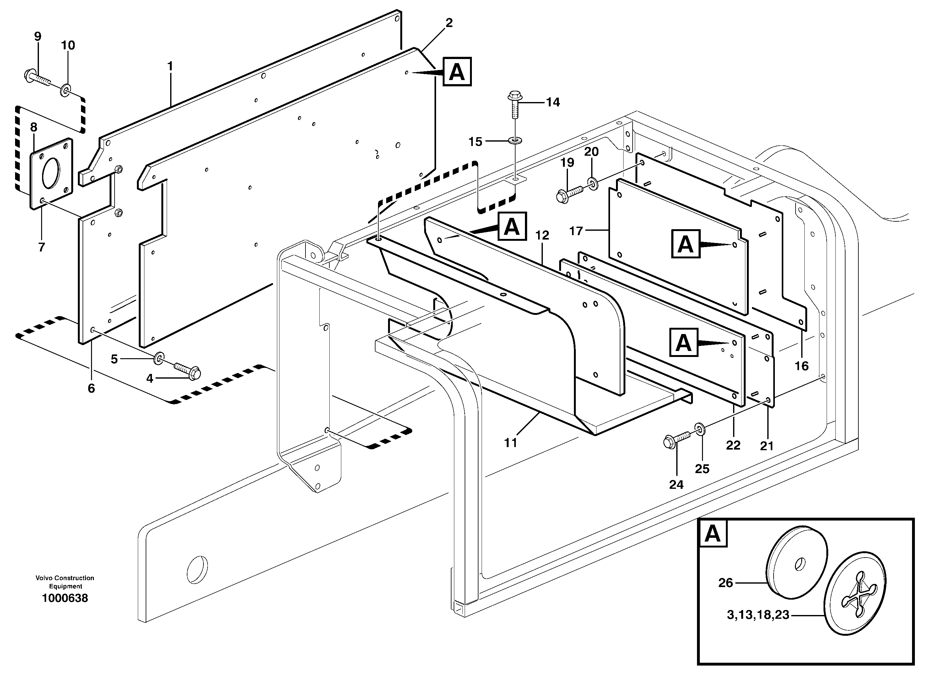 Shield plate — volvo parts diagram