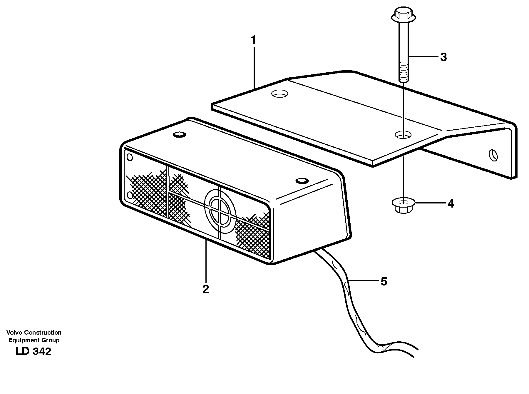 Back-up alarm, acoustic  14302825 — volvo parts diagram