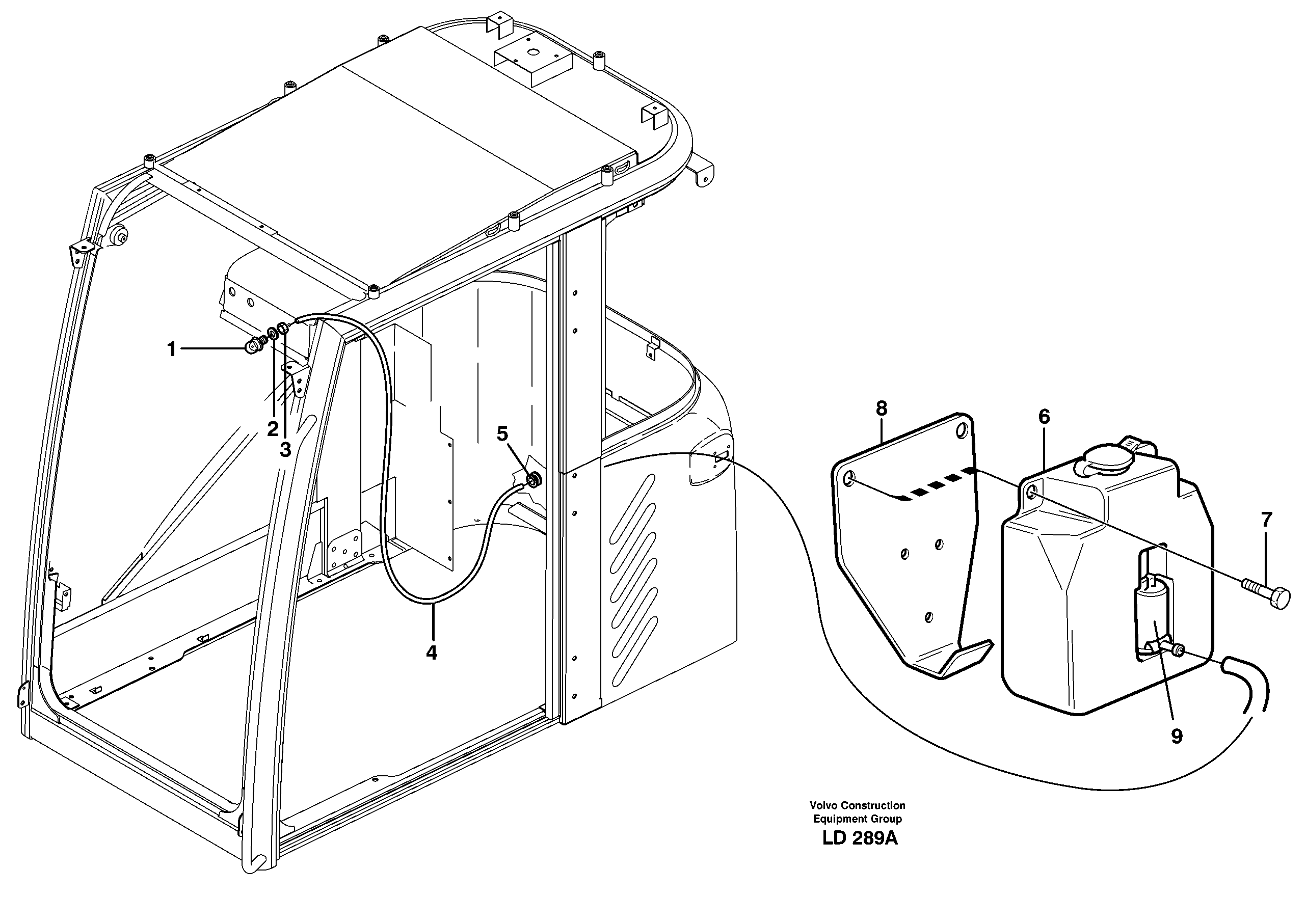 Windshield washer — volvo parts diagram