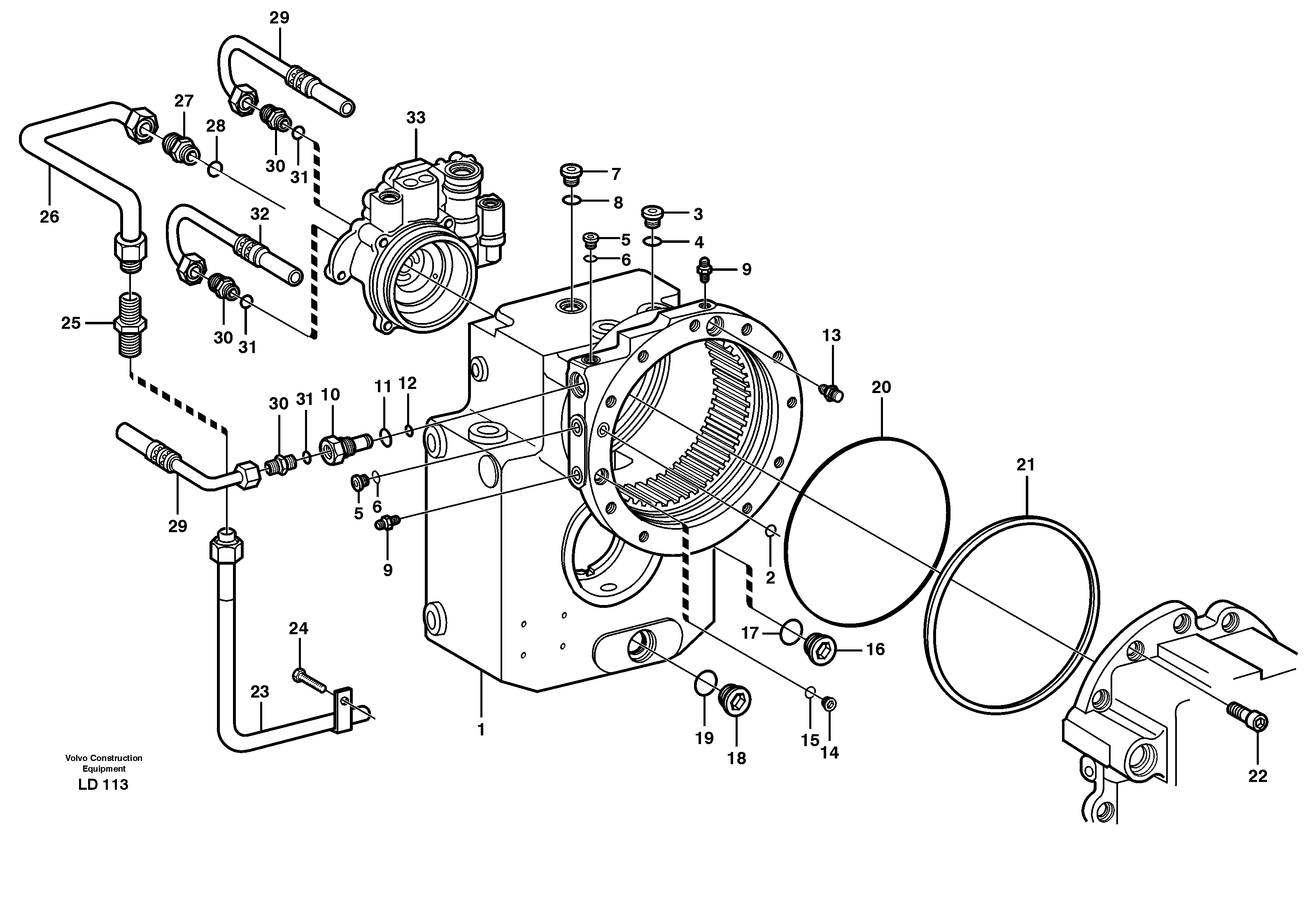 Rear axle, Gear box — volvo parts diagram