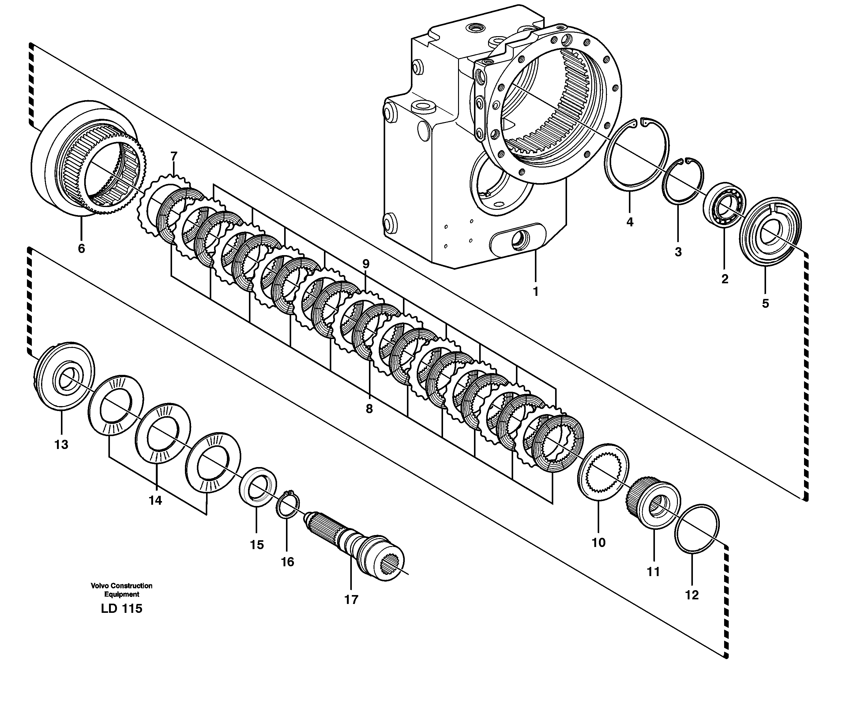 Rear axle, Clutch — volvo parts diagram
