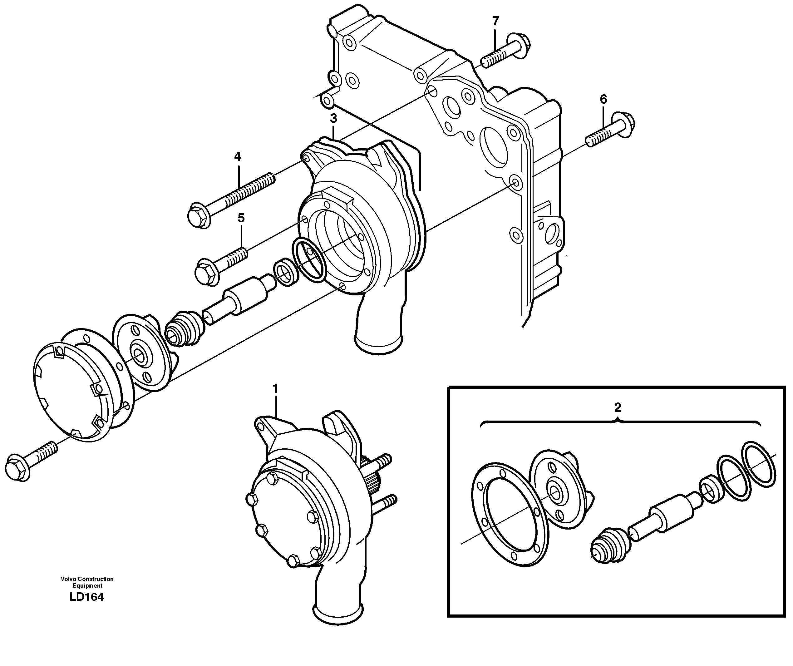 Water pump — volvo parts diagram