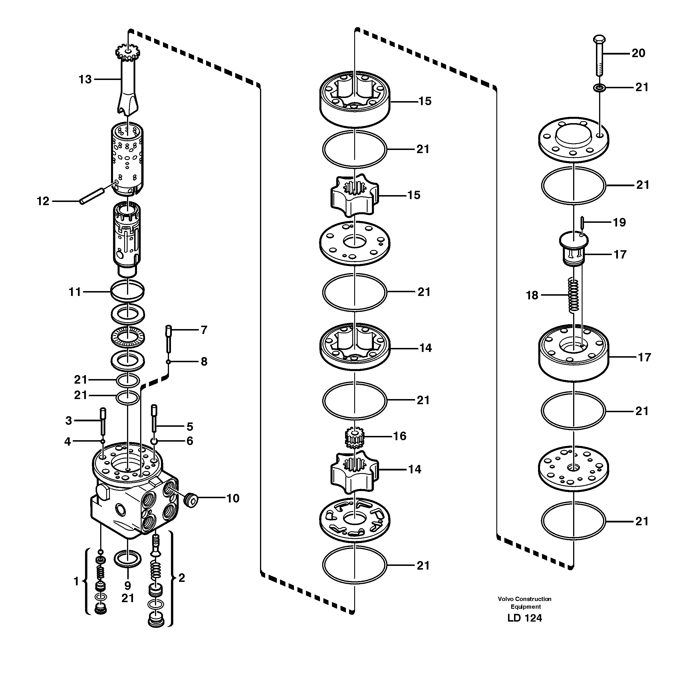 Steering unit — volvo parts diagram