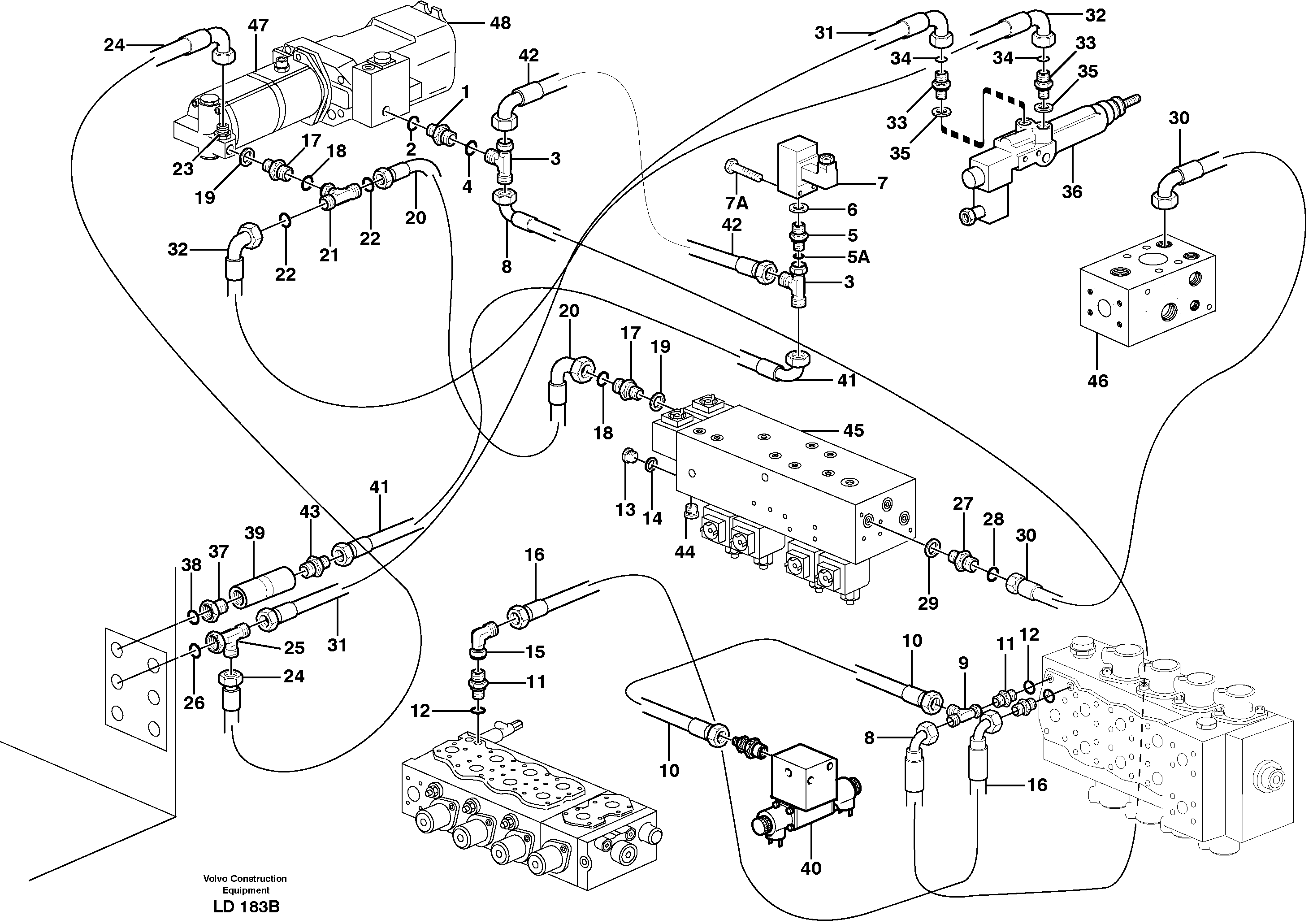Servo hydraulics, speed regulation — volvo parts diagram