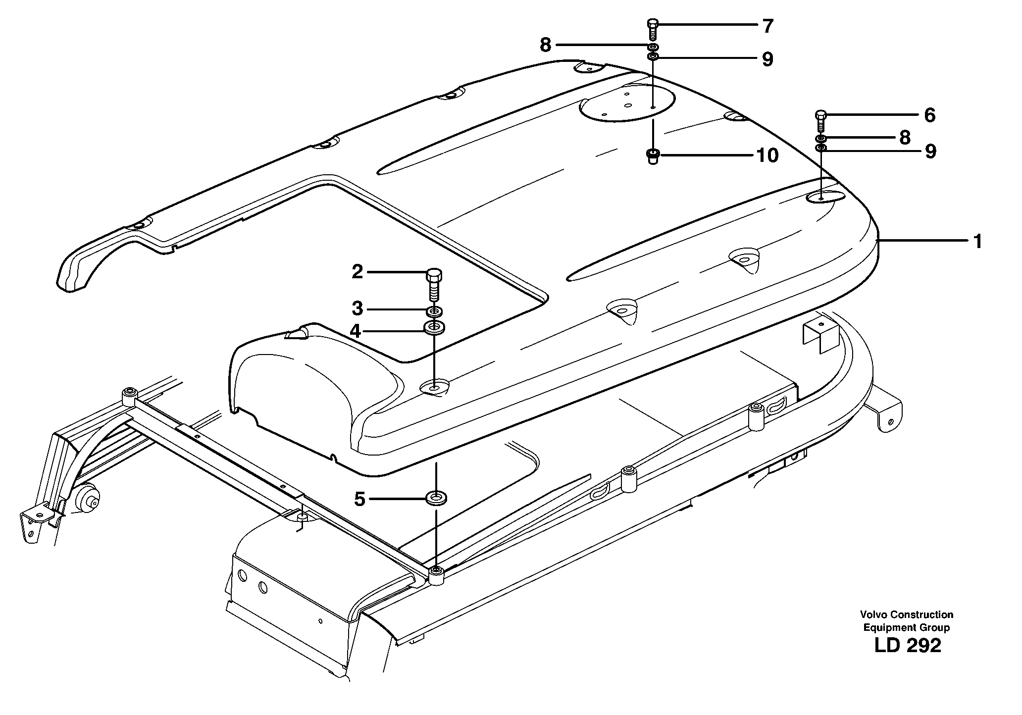 Roof — volvo parts diagram