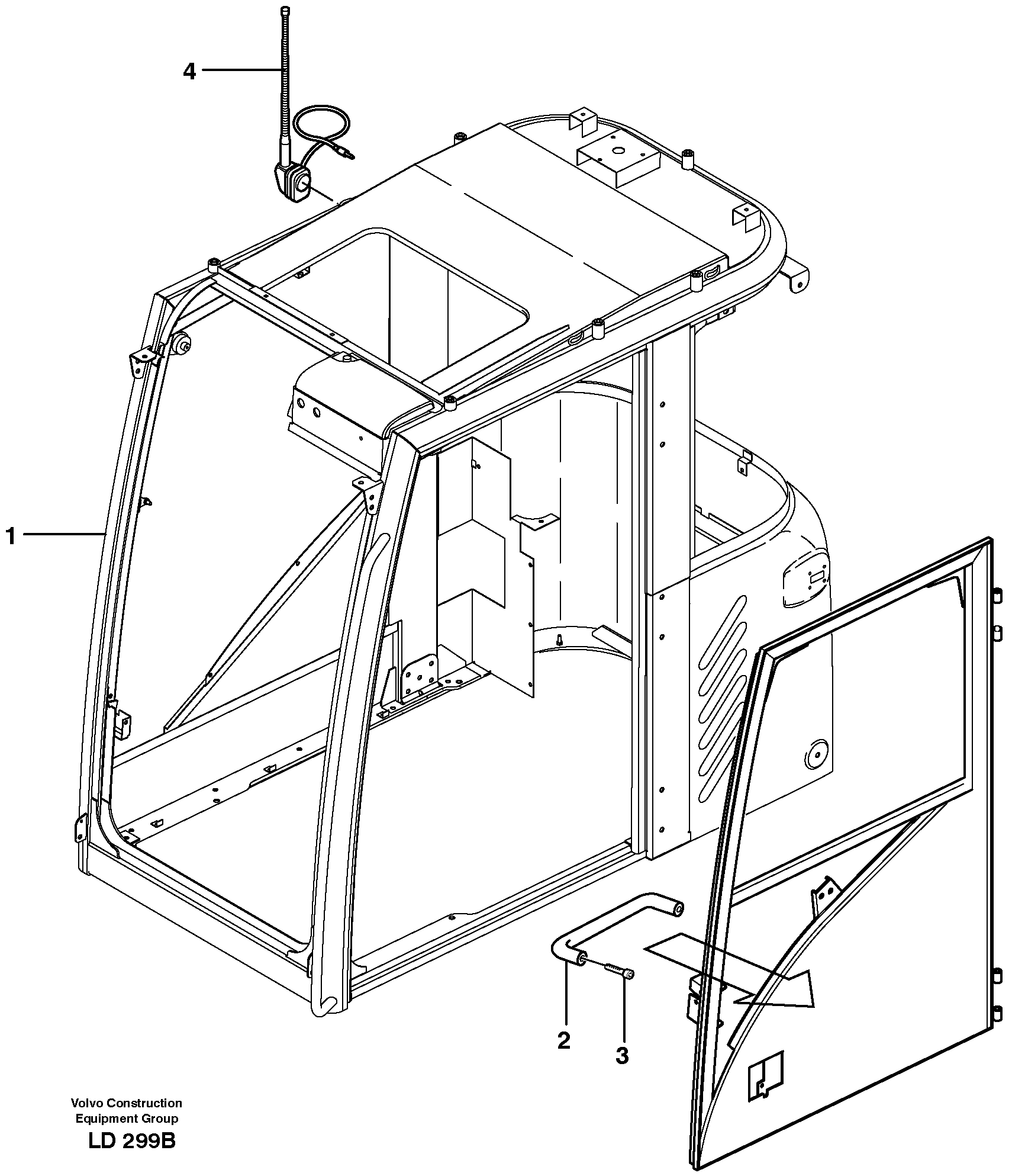 Drivers cab — volvo parts diagram