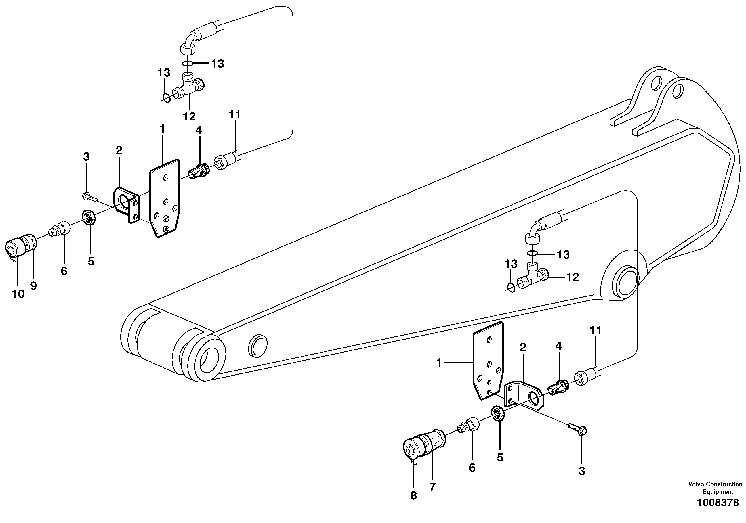 Quick-coupling, X1  14311186 — volvo parts diagram