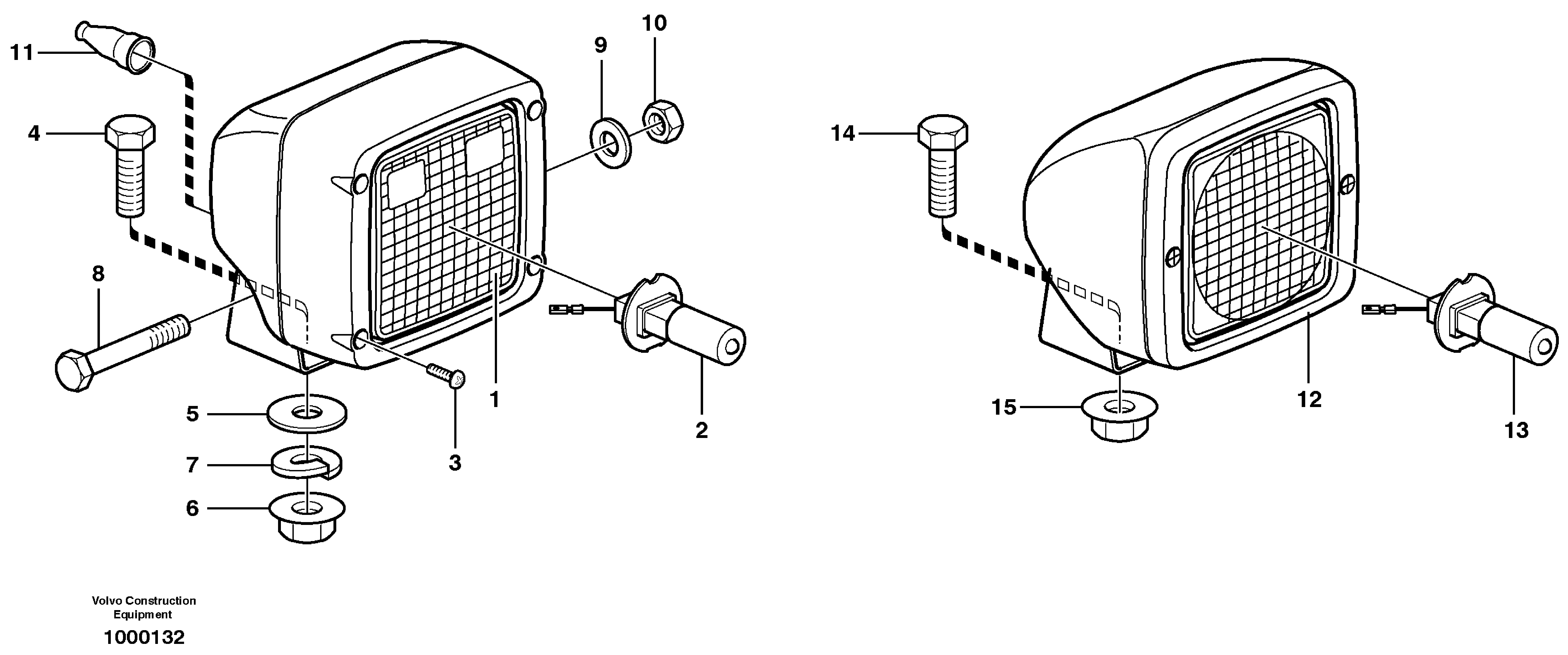 Work lamp — volvo parts diagram