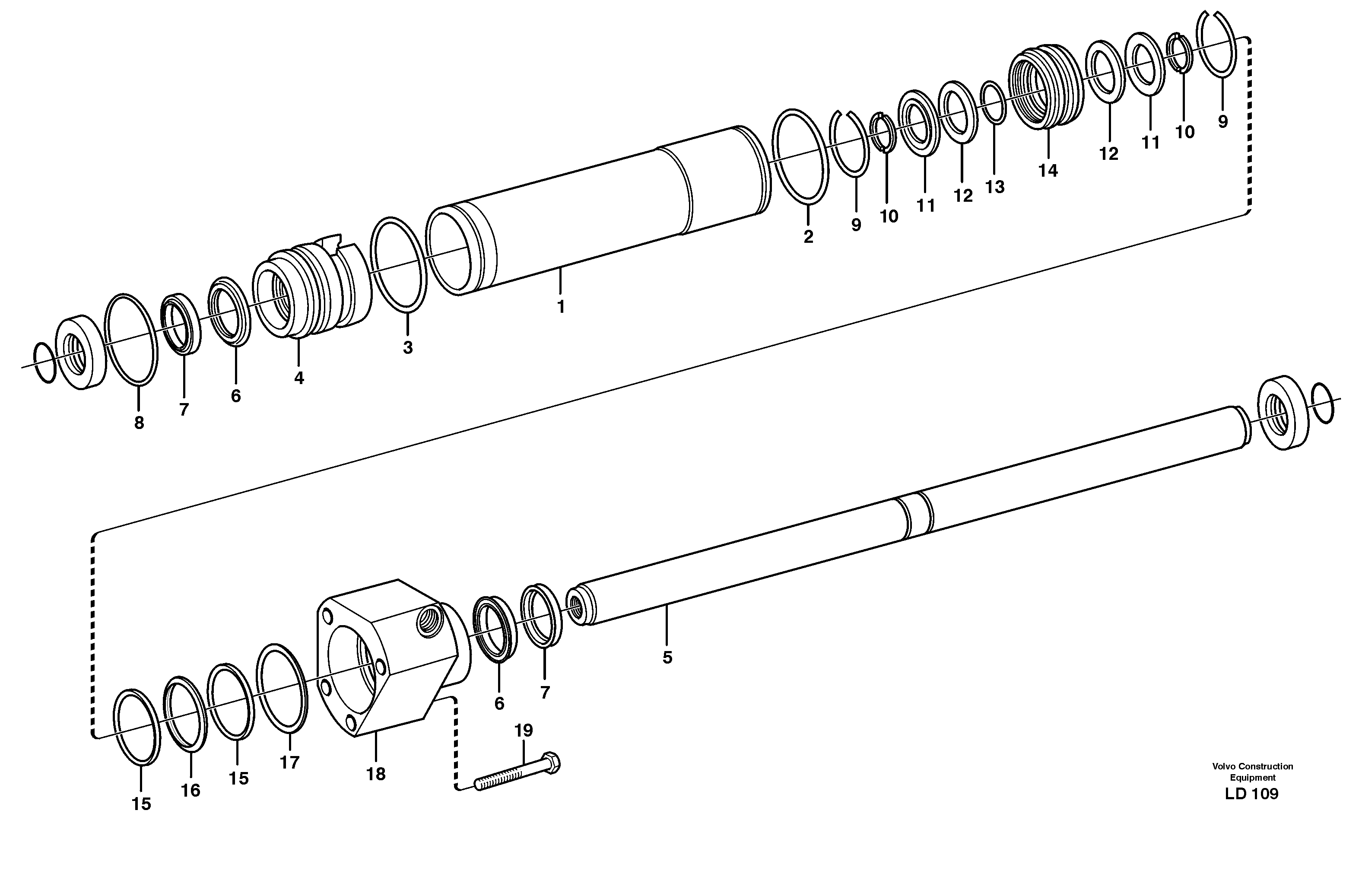 Steering cylinder — volvo parts diagram