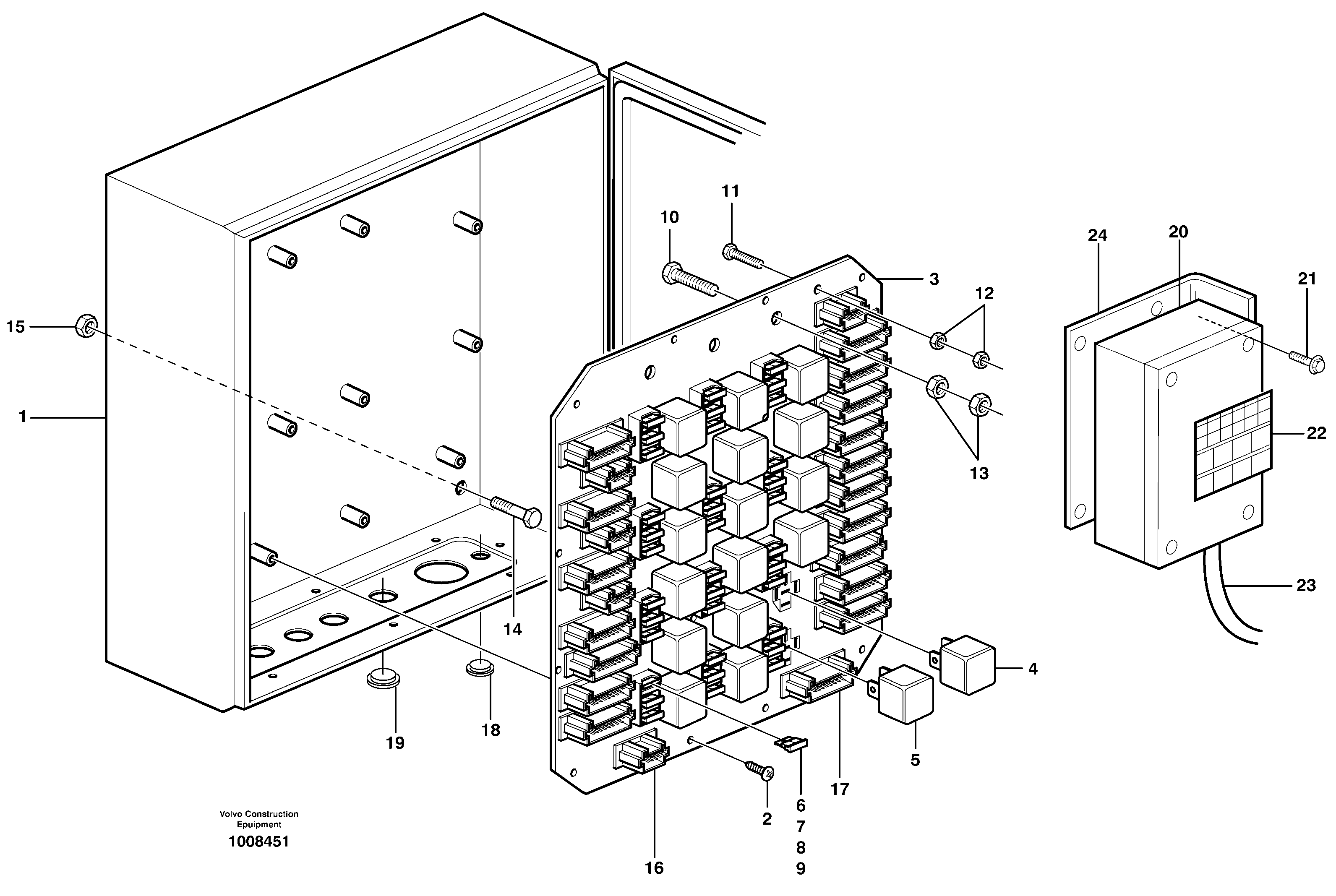 Electrical distribution box — volvo parts diagram