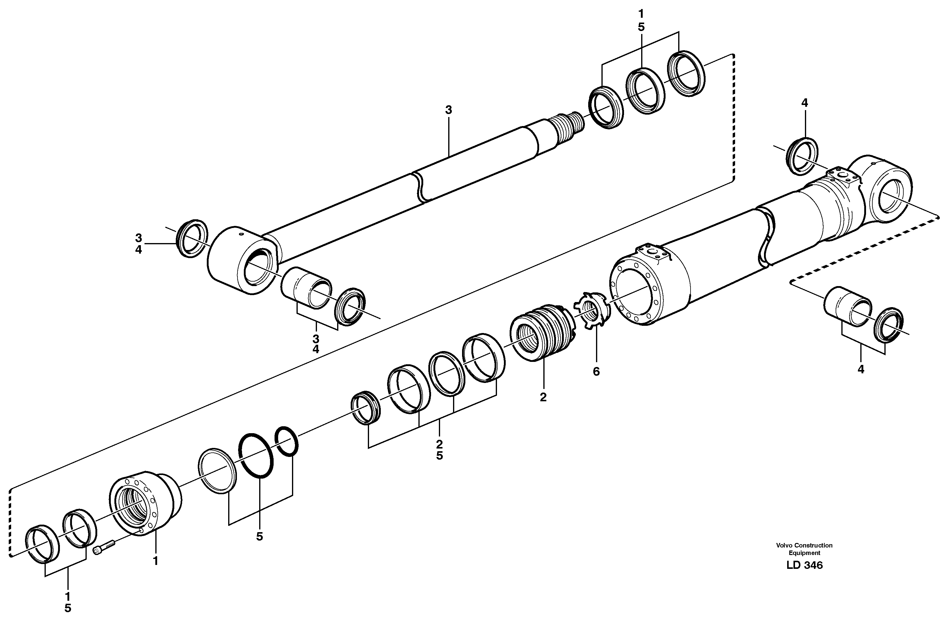 Knuckle cylinder  14302828, 14225046 — volvo parts diagram
