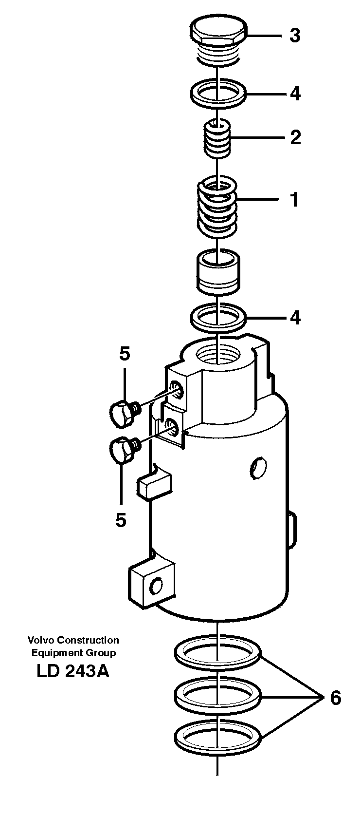 Axle locking cylinder  SER NO - 1767 — volvo parts diagram