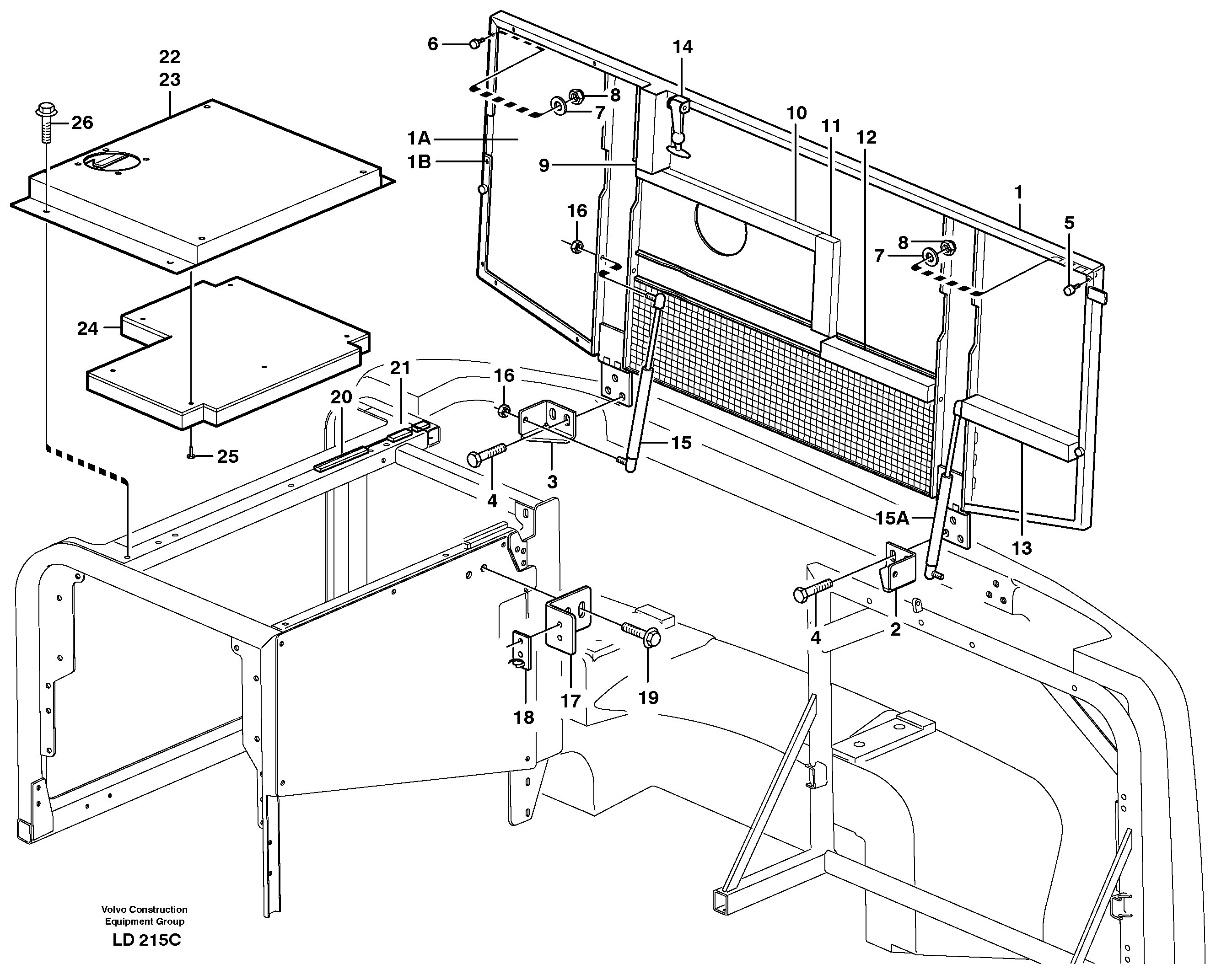 Hatch, engine — volvo parts diagram