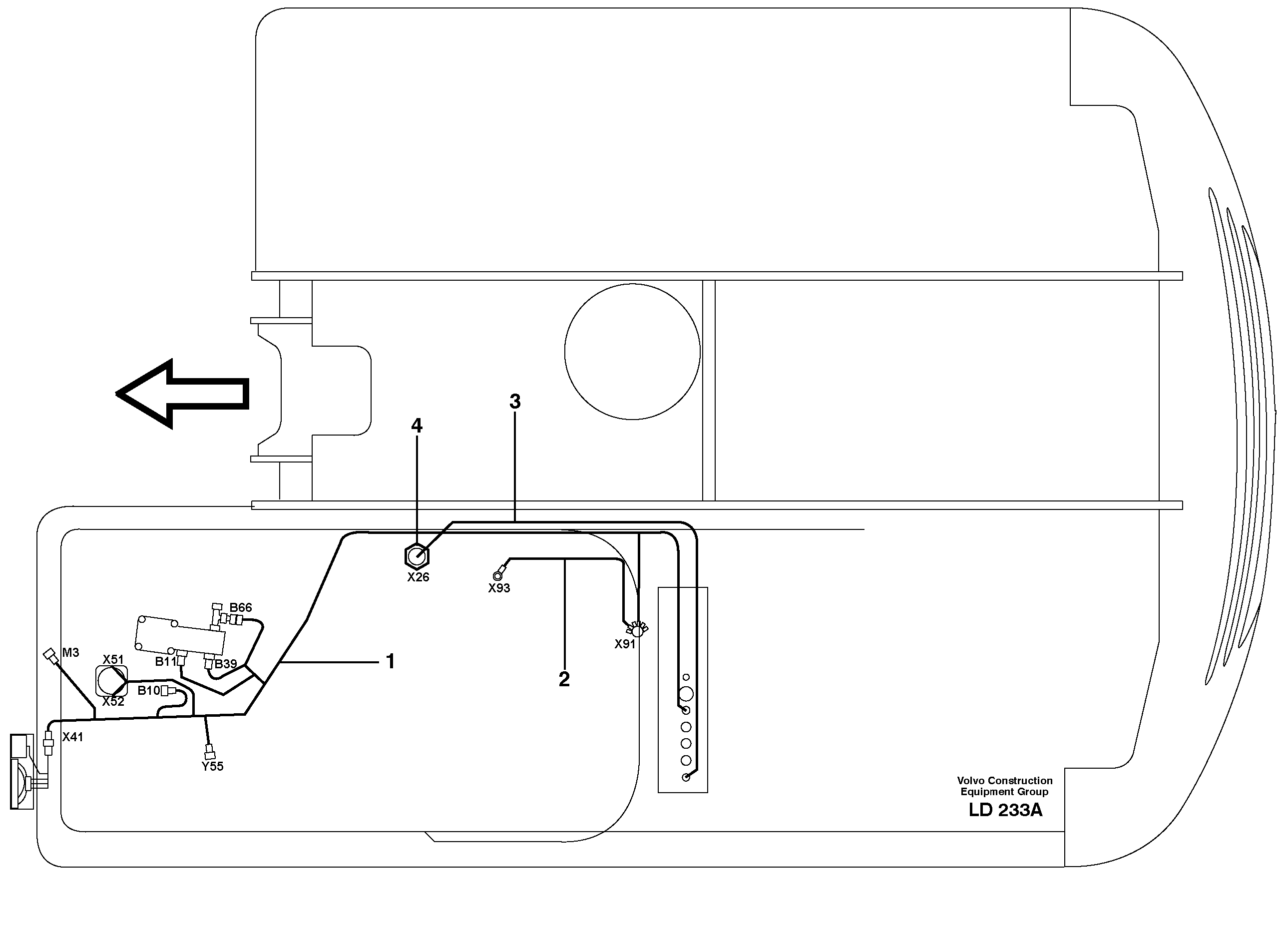 Cable harness, L 5,cabin — volvo parts diagram