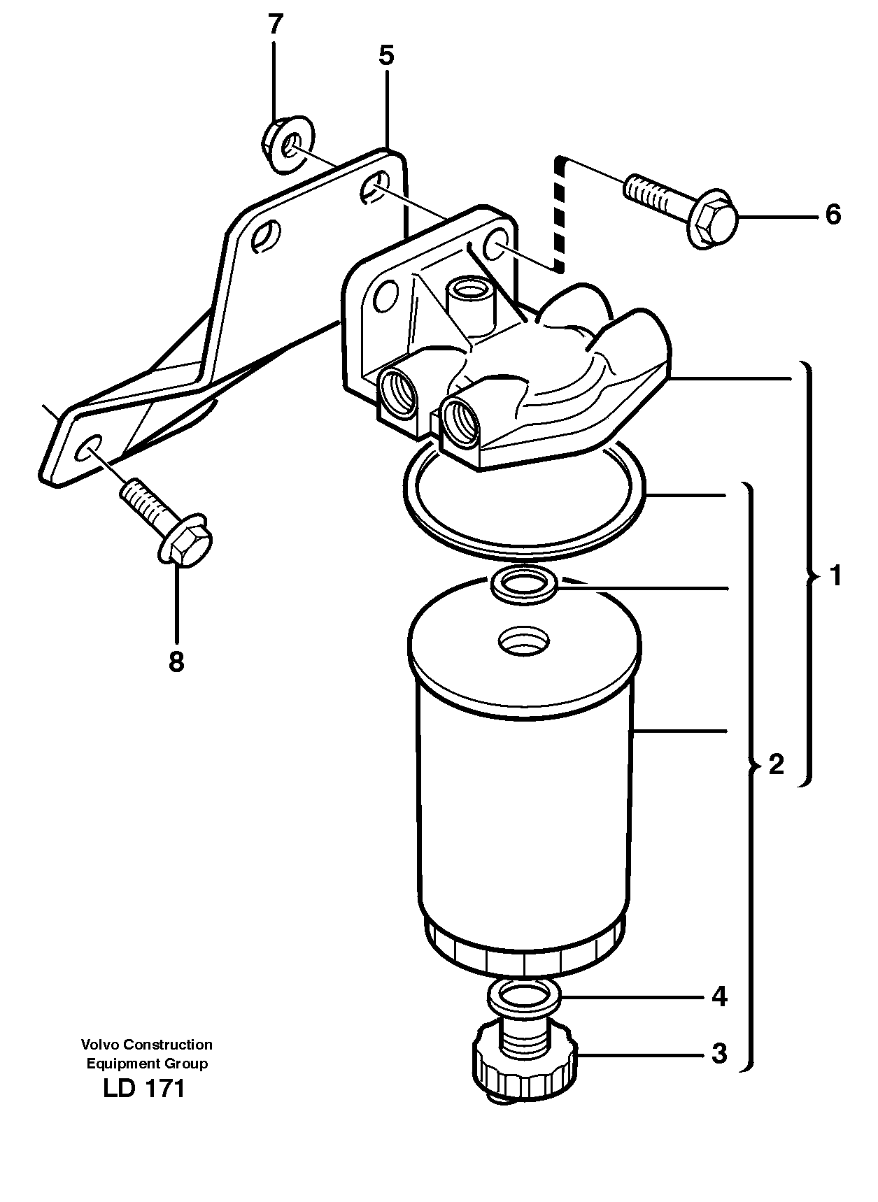 Fuel filter — volvo parts diagram