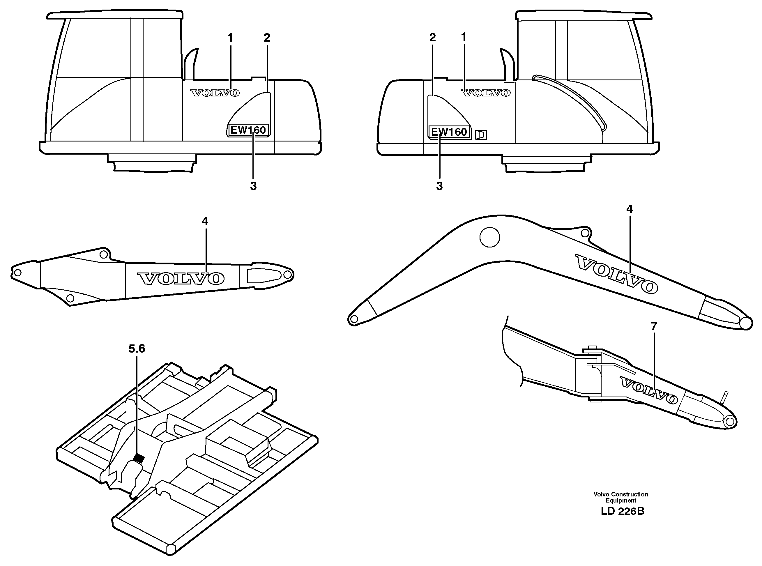 Stripes, outer location — volvo parts diagram