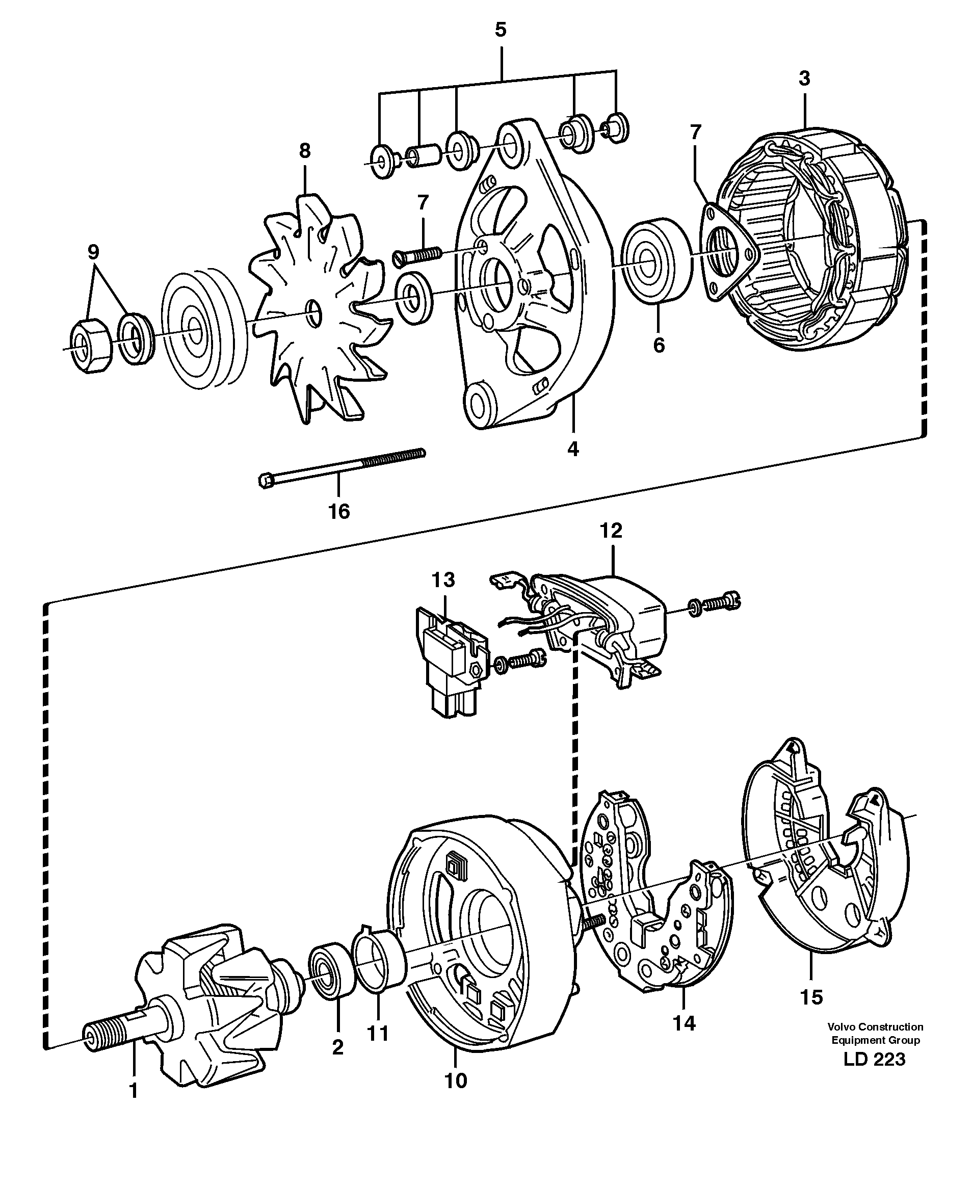 Alternator — volvo parts diagram