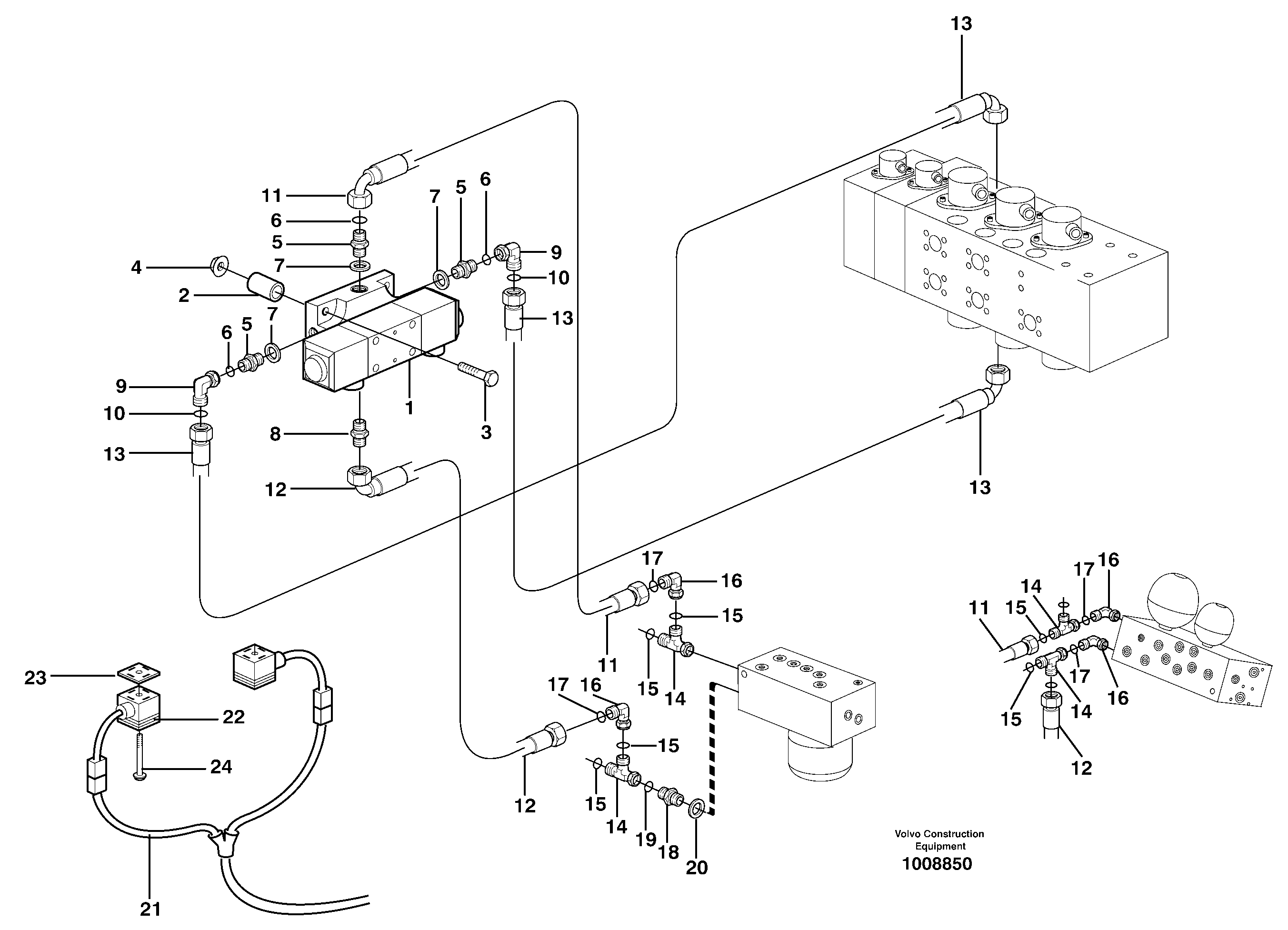 Hydraulic system, X5  14311169, 14311177 — volvo parts diagram
