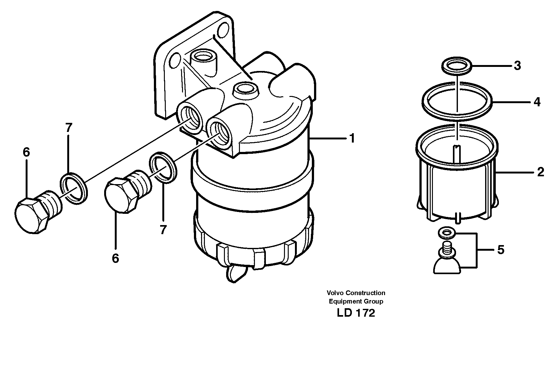 Water separator — volvo parts diagram