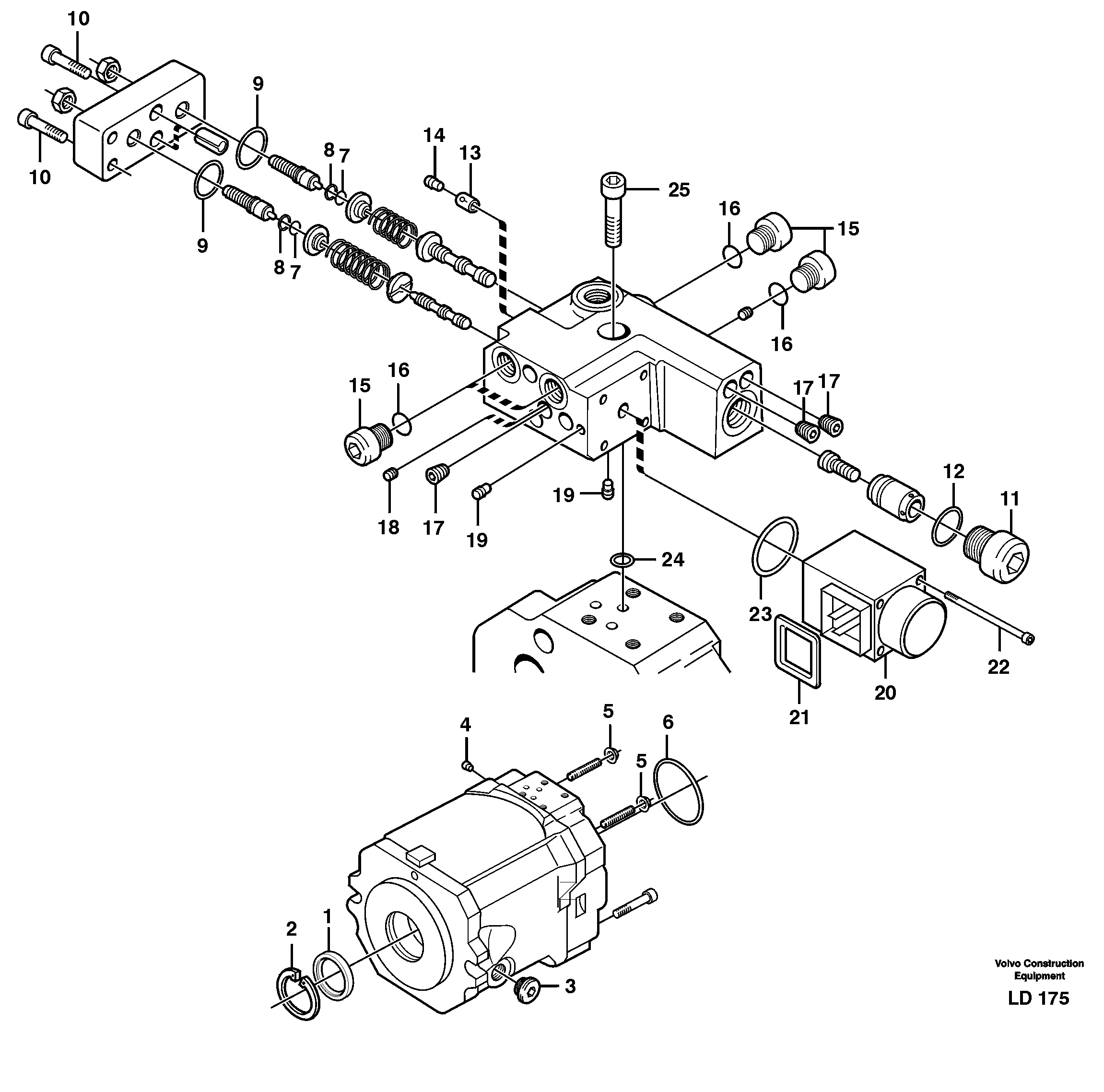 Hydraulic pump — volvo parts diagram