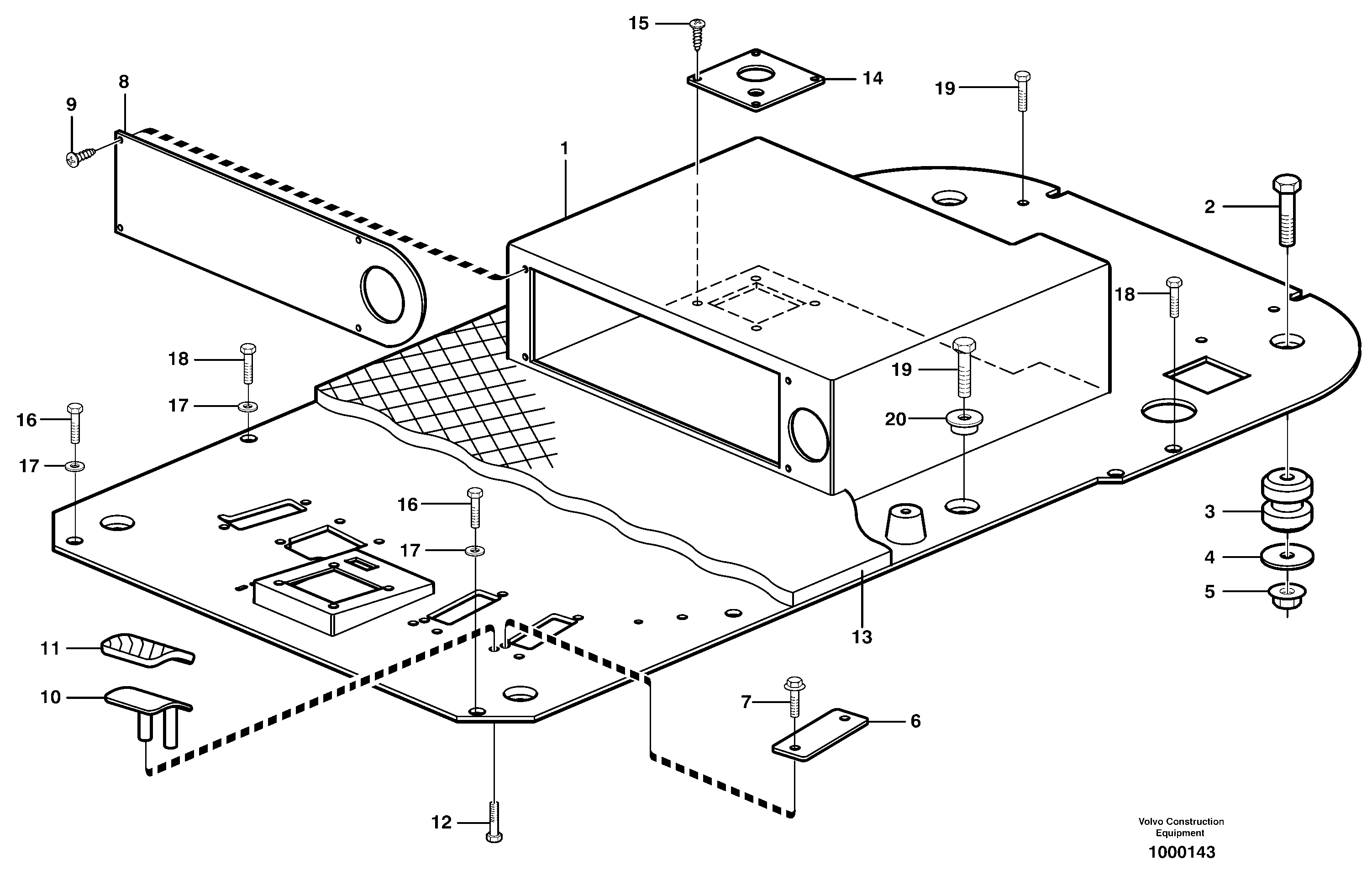 Cabin floor — volvo parts diagram