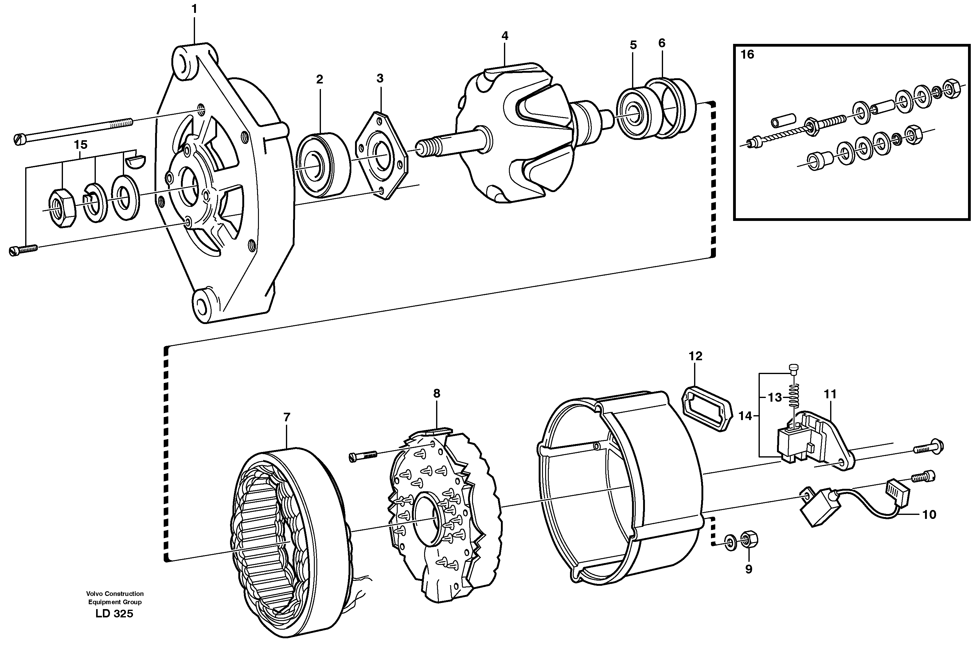 Alternator, 80a  14302822 — volvo parts diagram