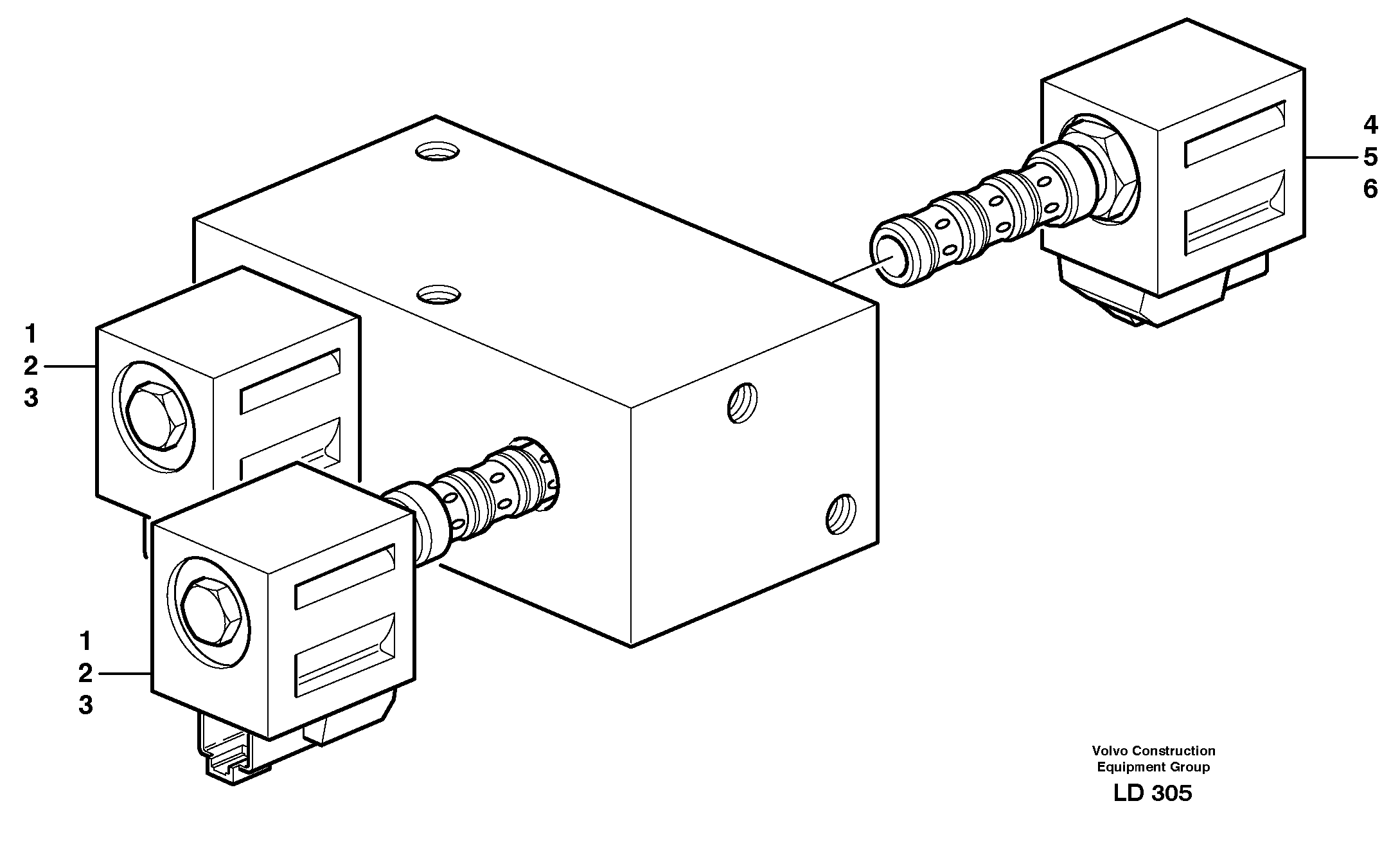 Valve, grab bucket, X1 — volvo parts diagram