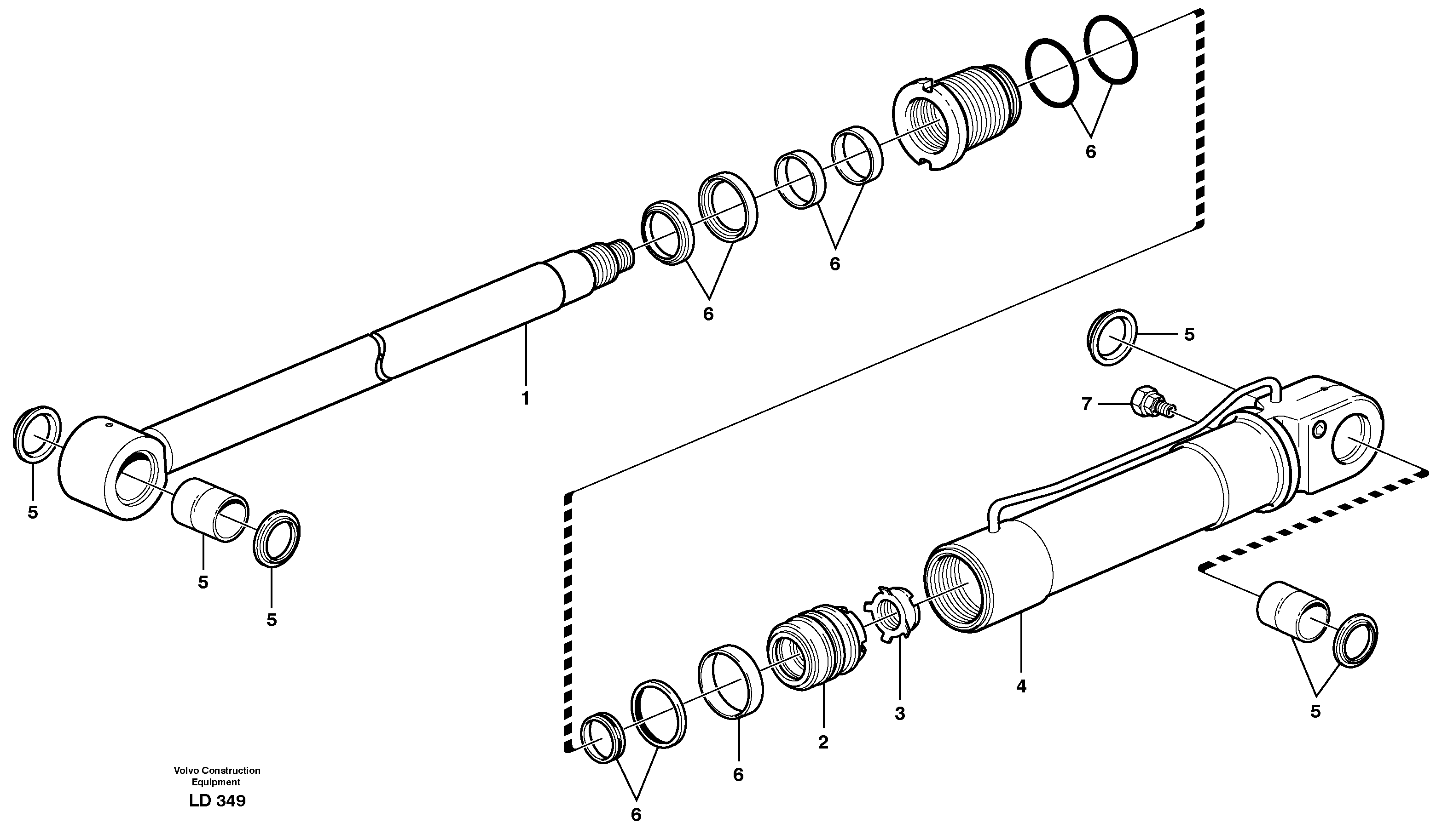 Tilt cylinder  14302829 — volvo parts diagram