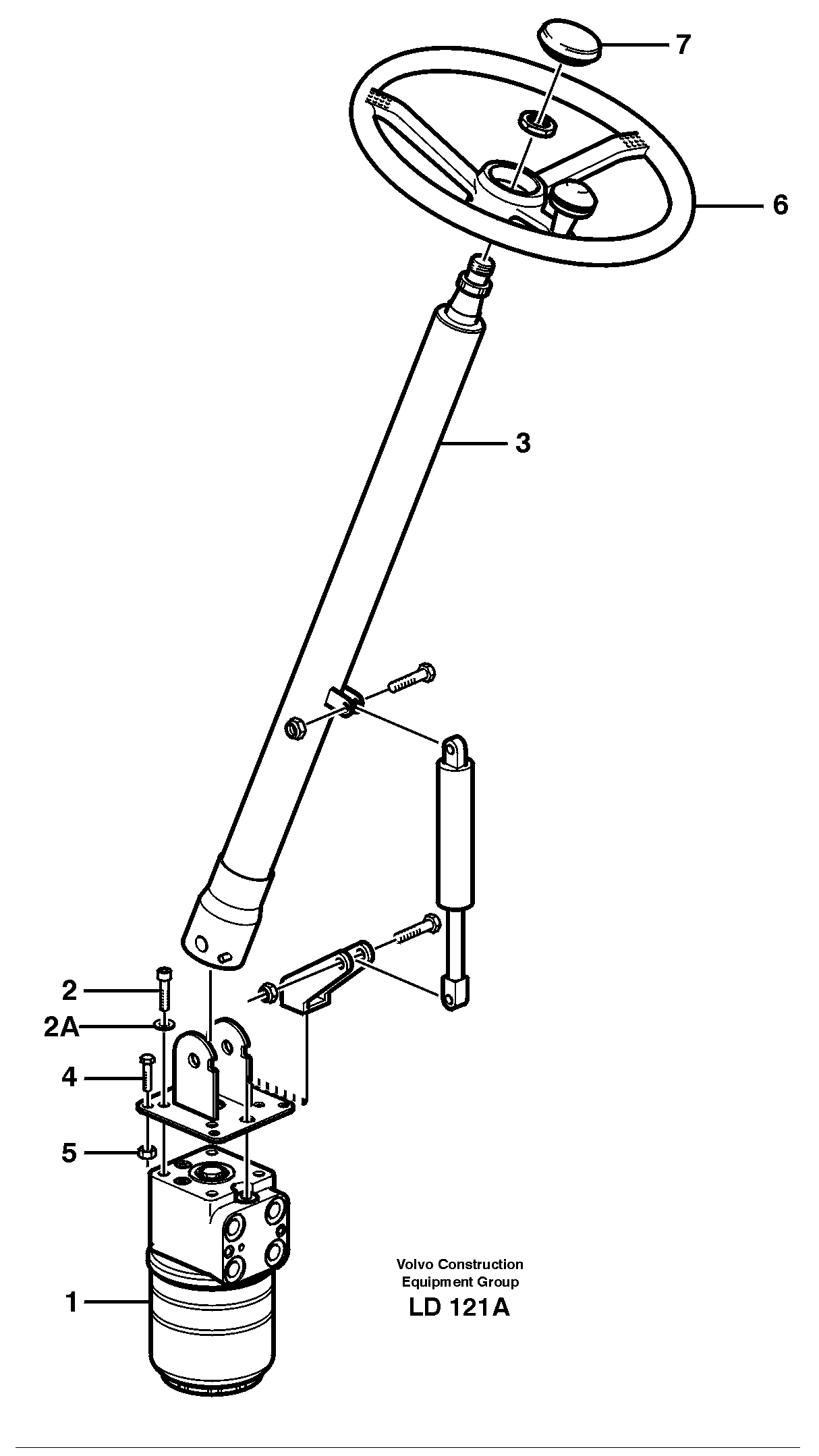 Adjustable steering column — volvo parts diagram