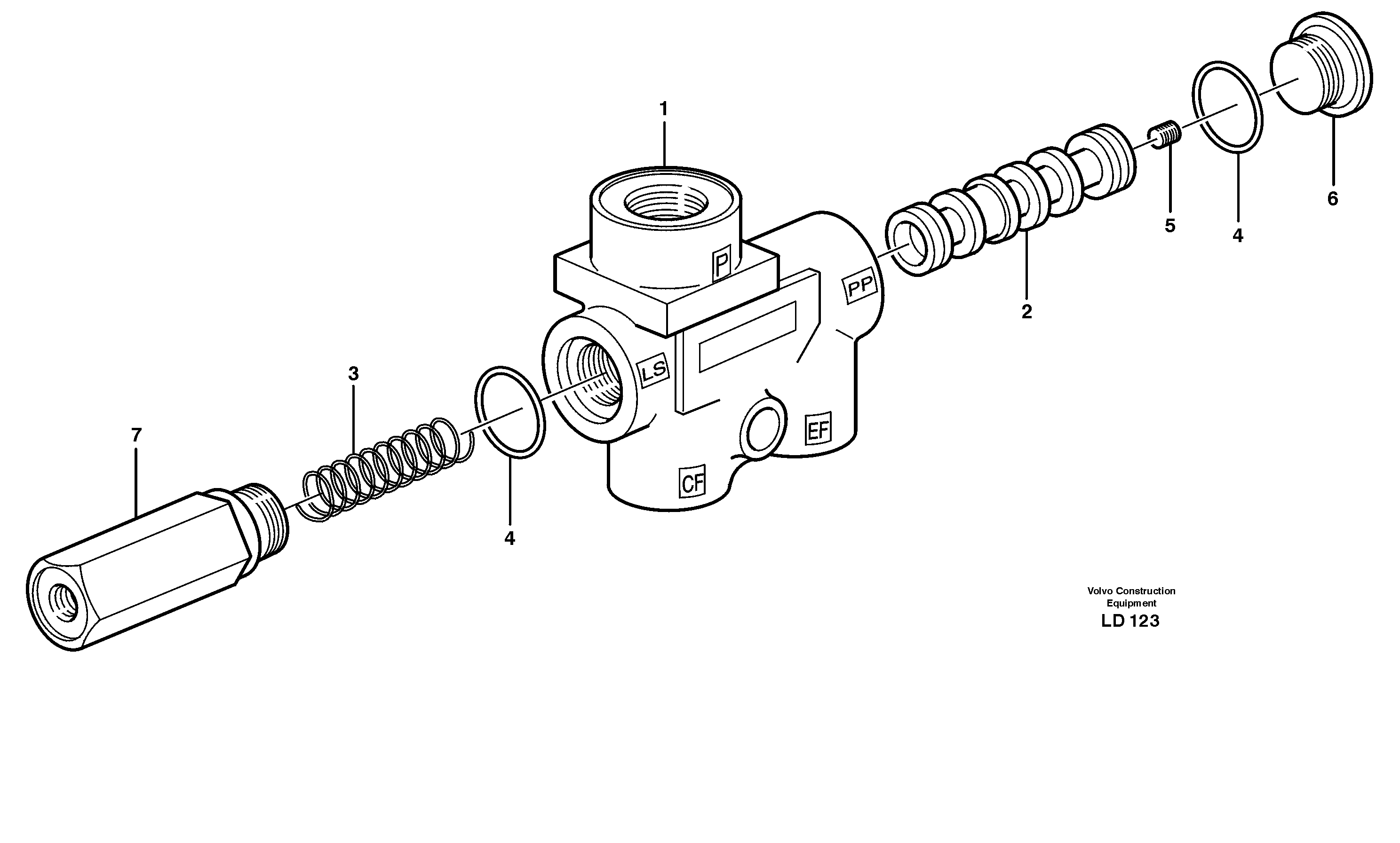 Priority valve — volvo parts diagram