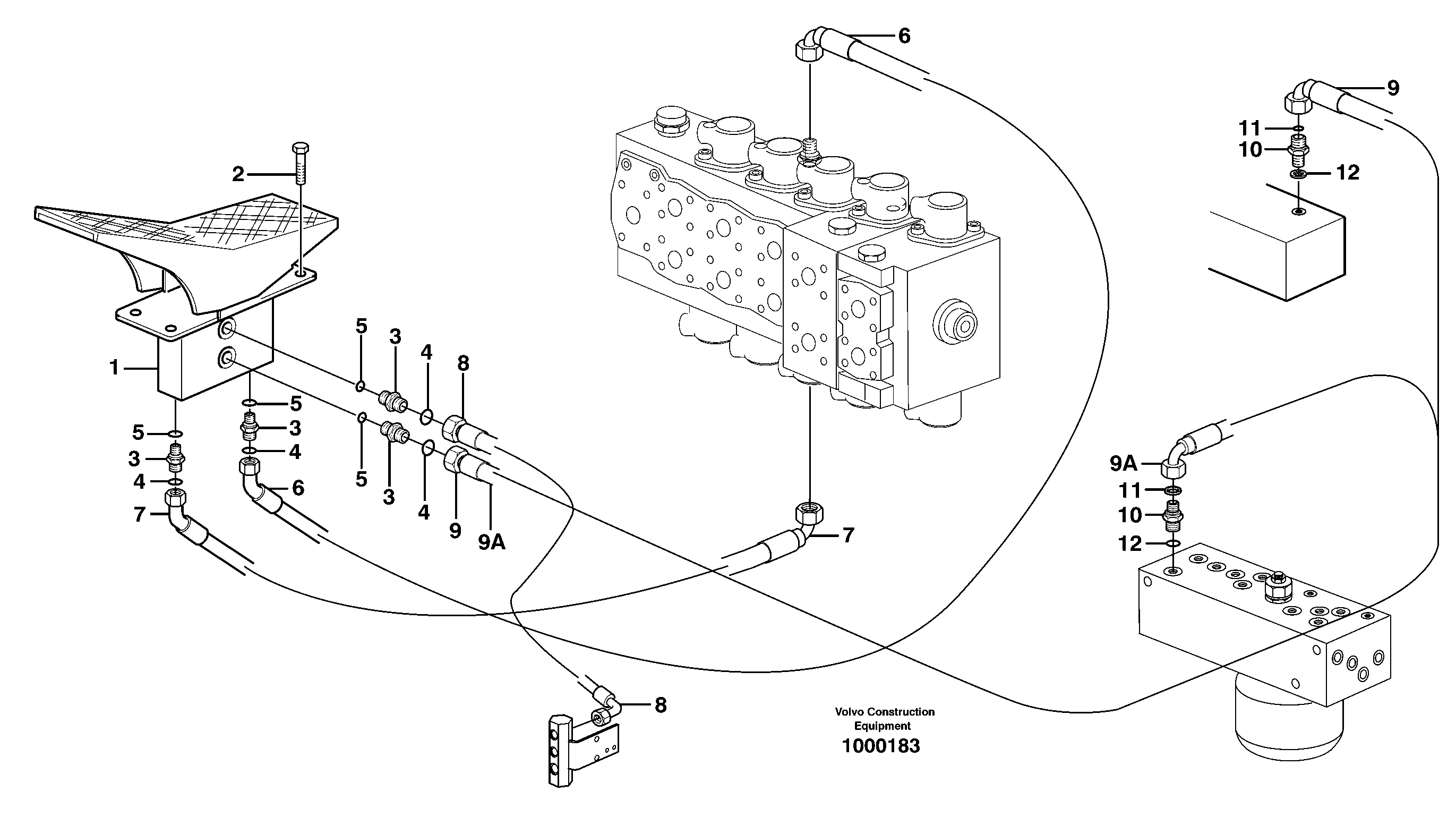 Servo hydraulics, offset  14302829 — volvo parts diagram