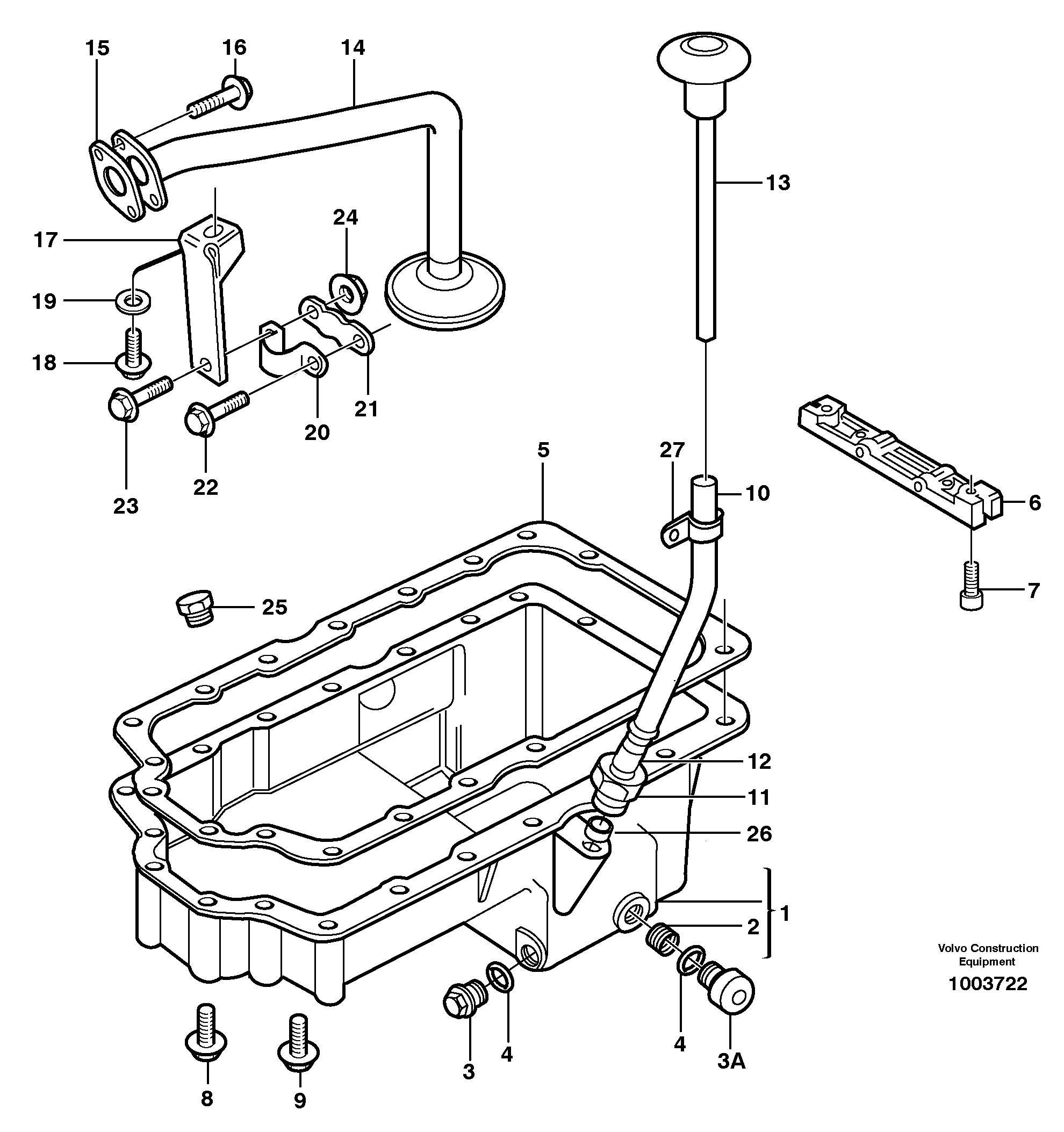 Oil sump — volvo parts diagram