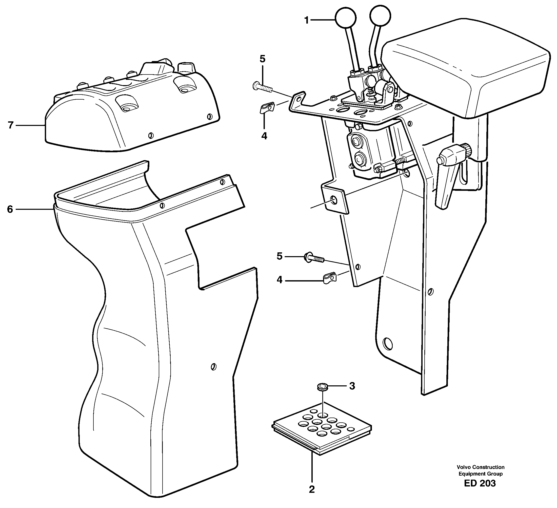 Cover for servo valves — volvo parts diagram