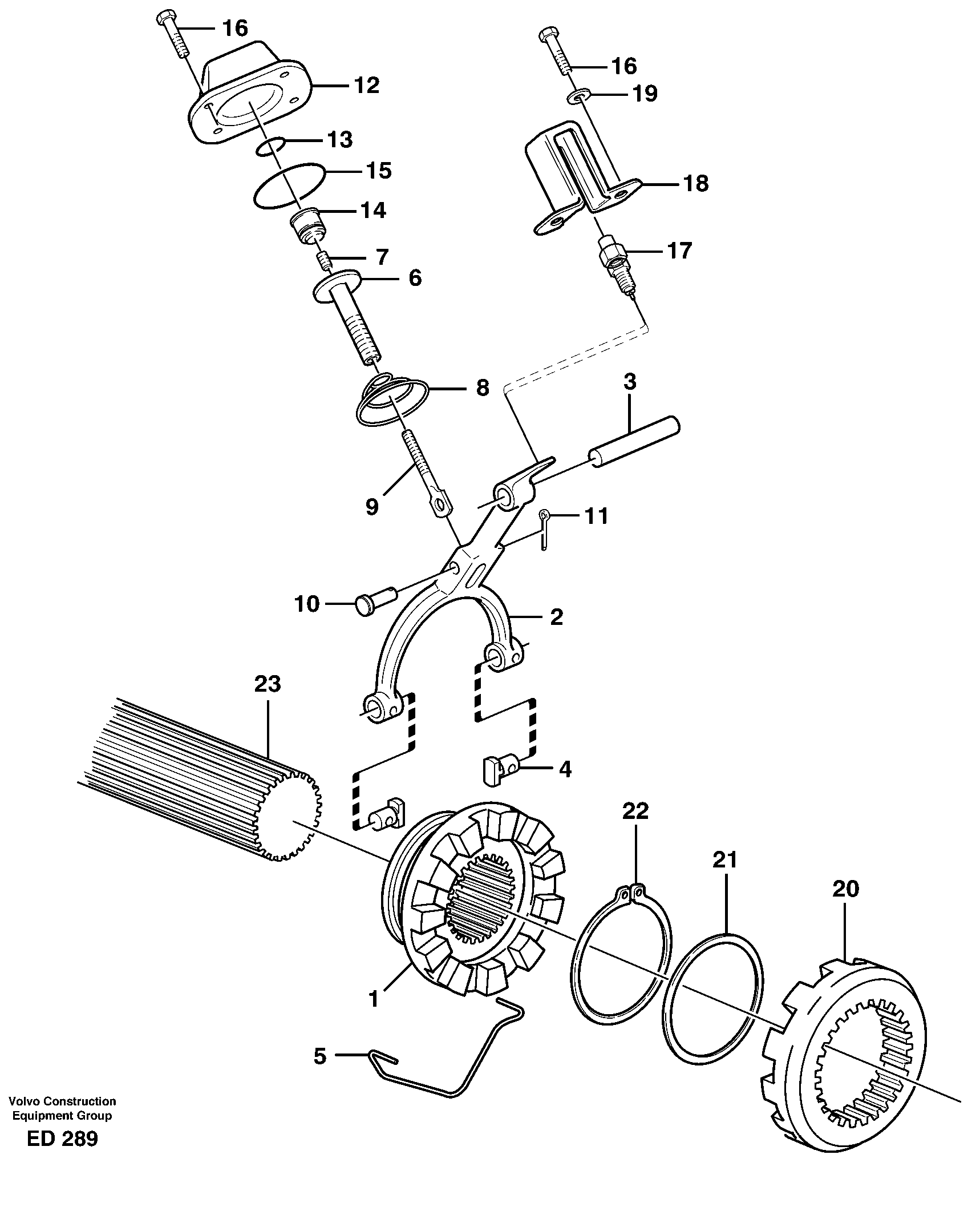 Differential lock — volvo parts diagram