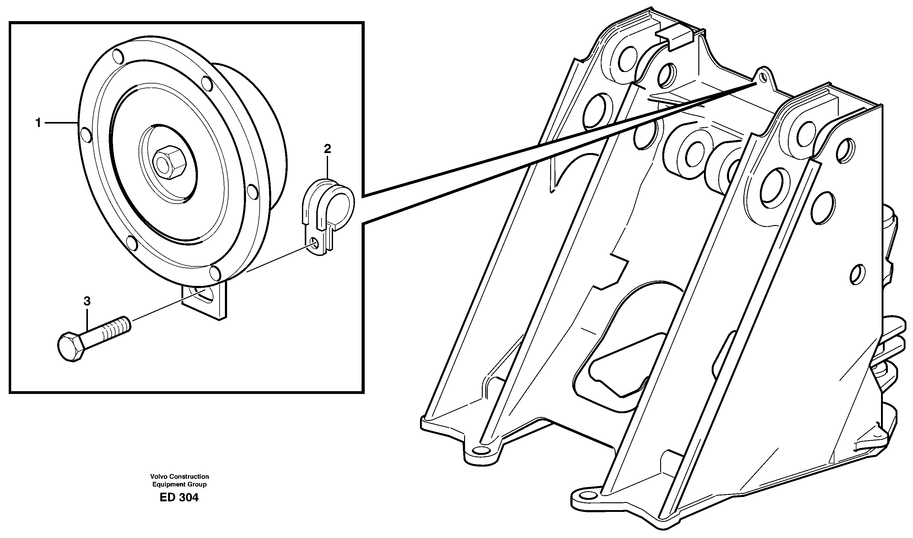Compressor horn — volvo parts diagram