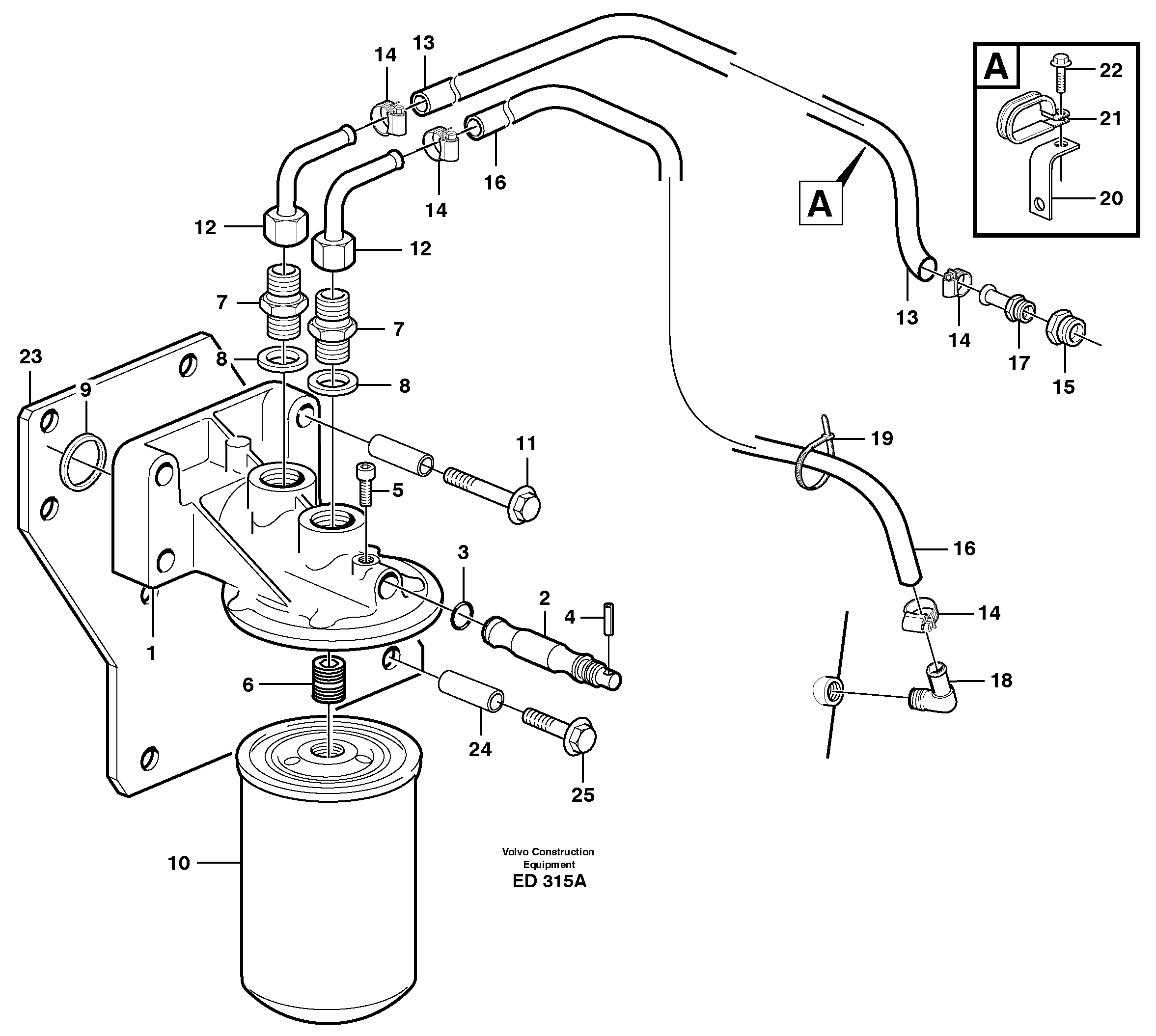 Coolant filter.  80377 — volvo parts diagram