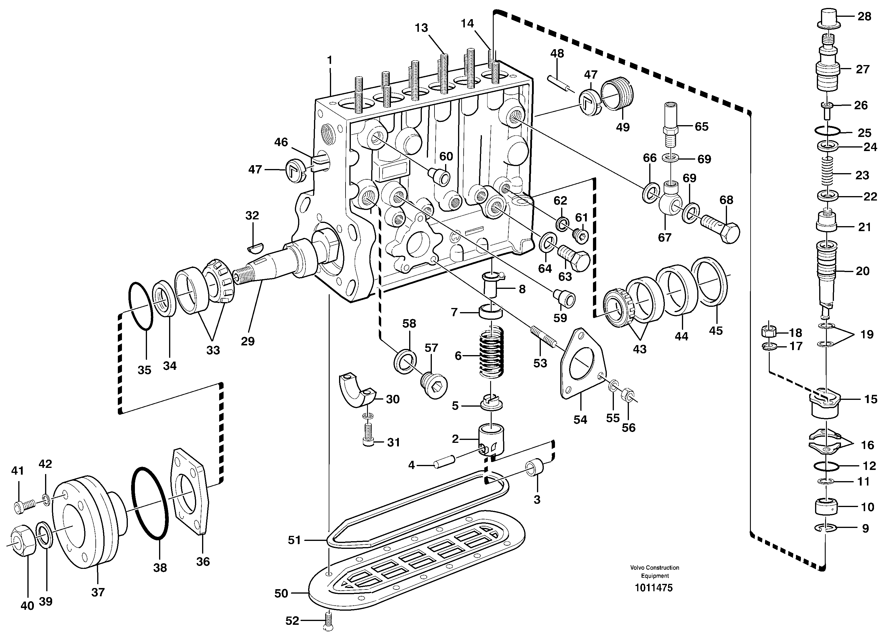 Injection pump — volvo parts diagram
