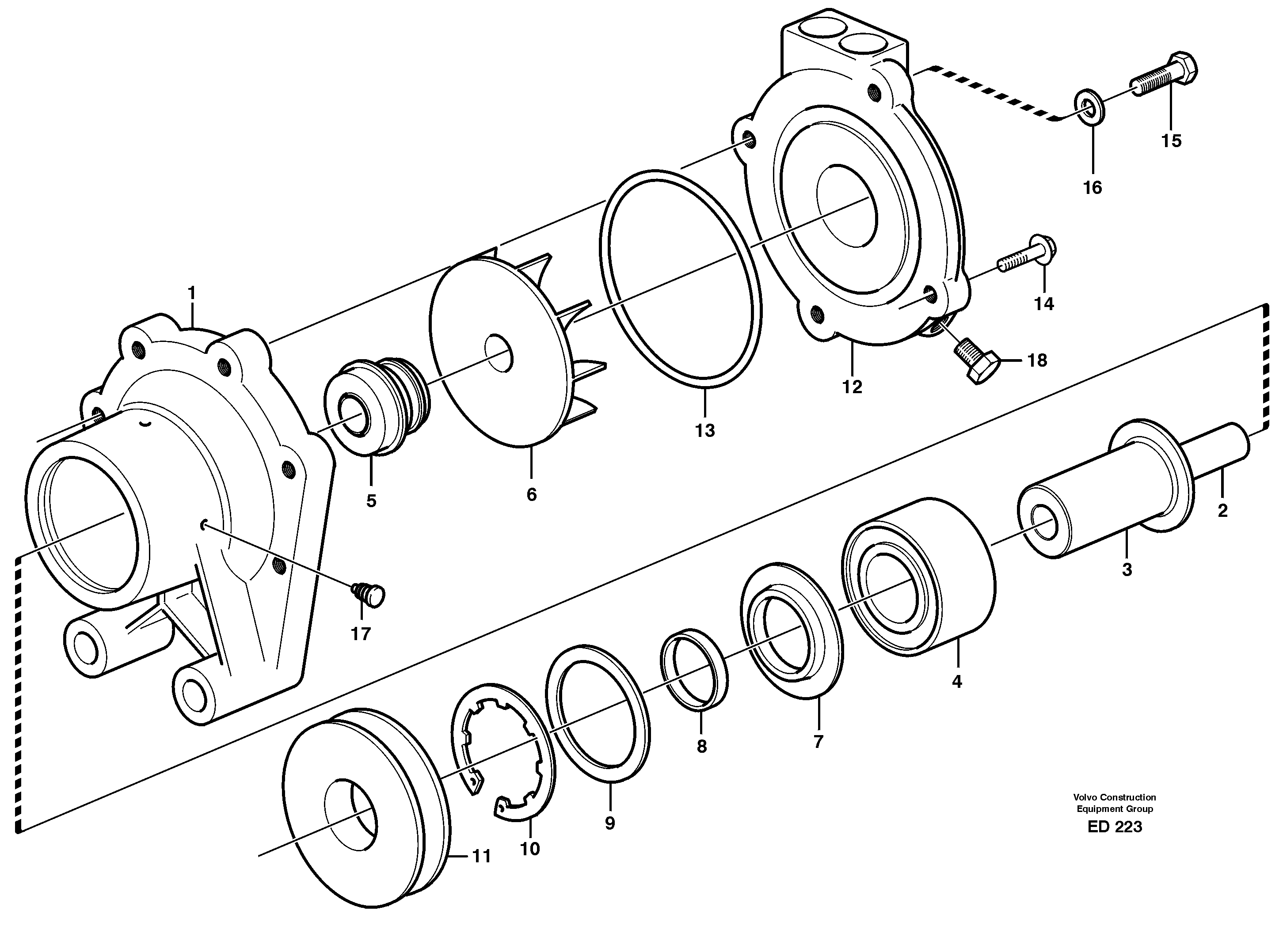 Water pump, intercooler — volvo parts diagram
