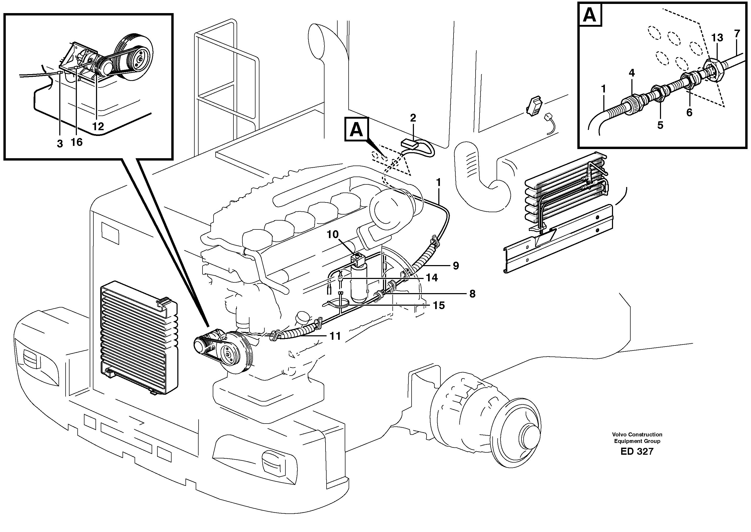 Cable harness, compressor.  80280 — volvo parts diagram