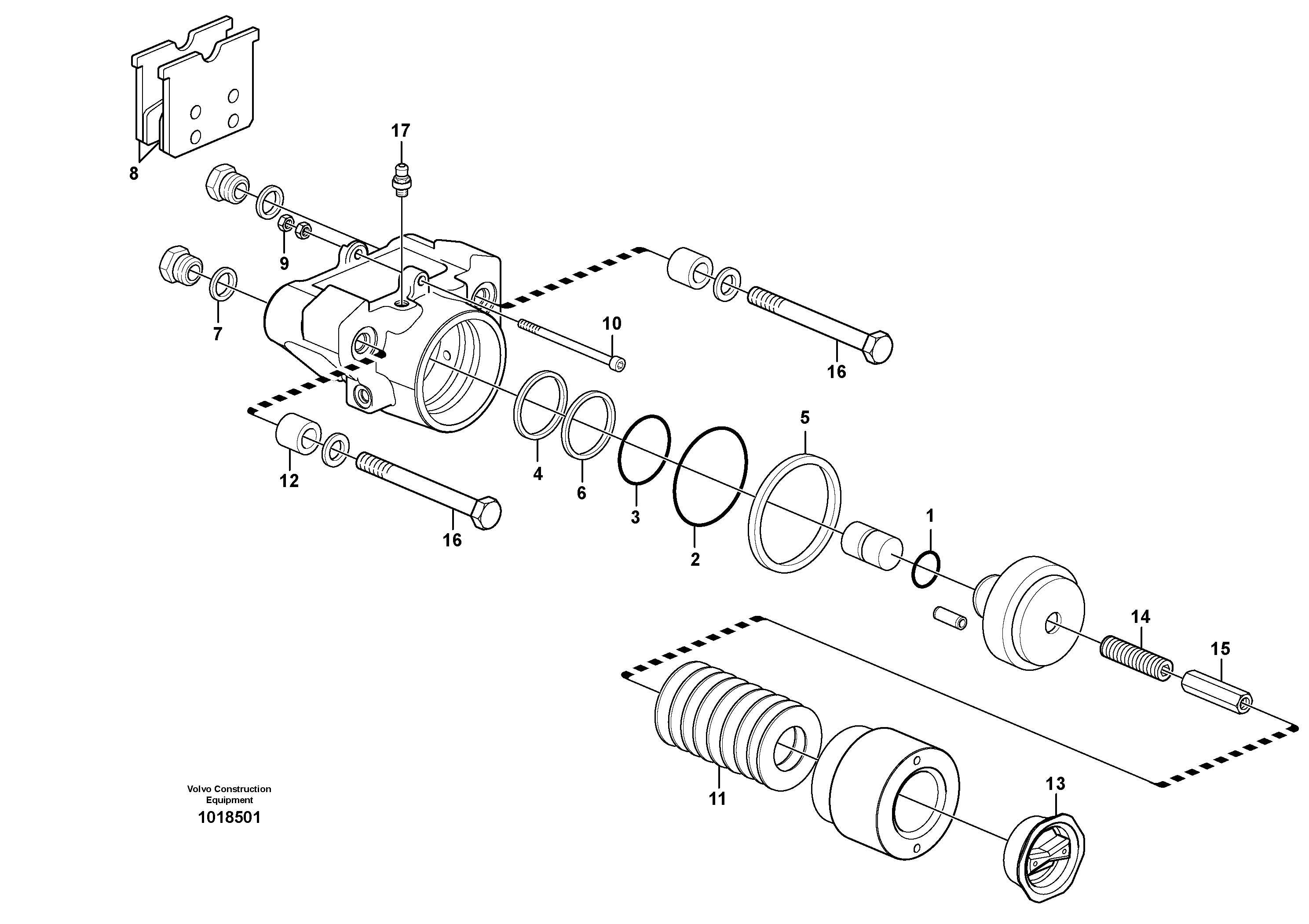 Parking brake  80758 — volvo parts diagram