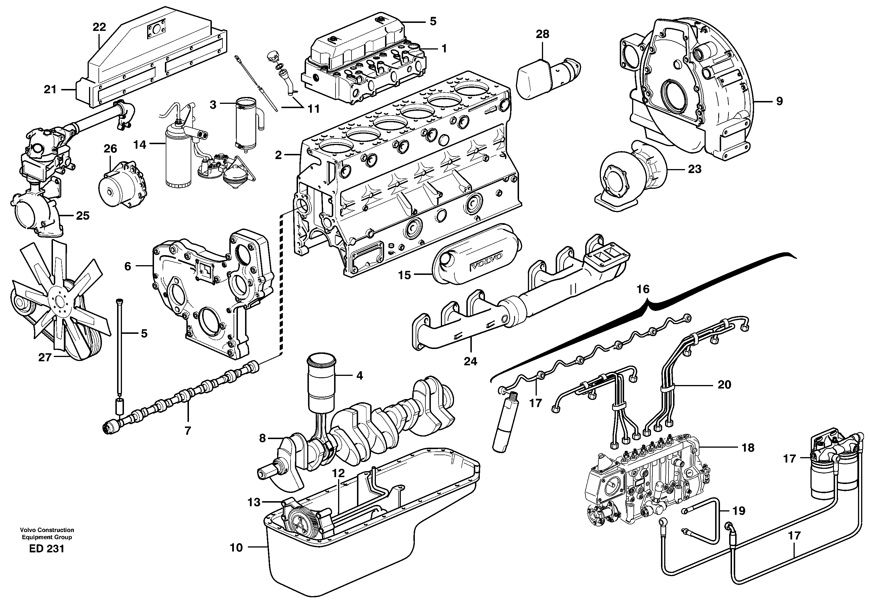 Engine — volvo parts diagram